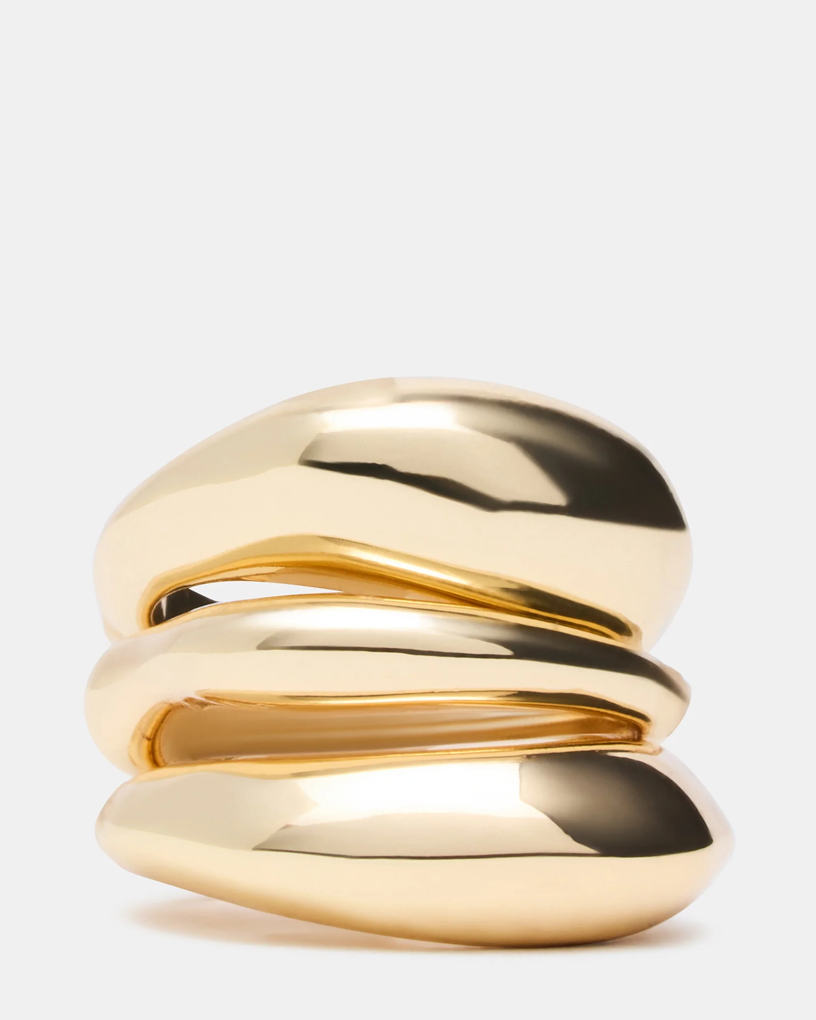 WAVY STACKABLE RINGS GOLD - Image 3
