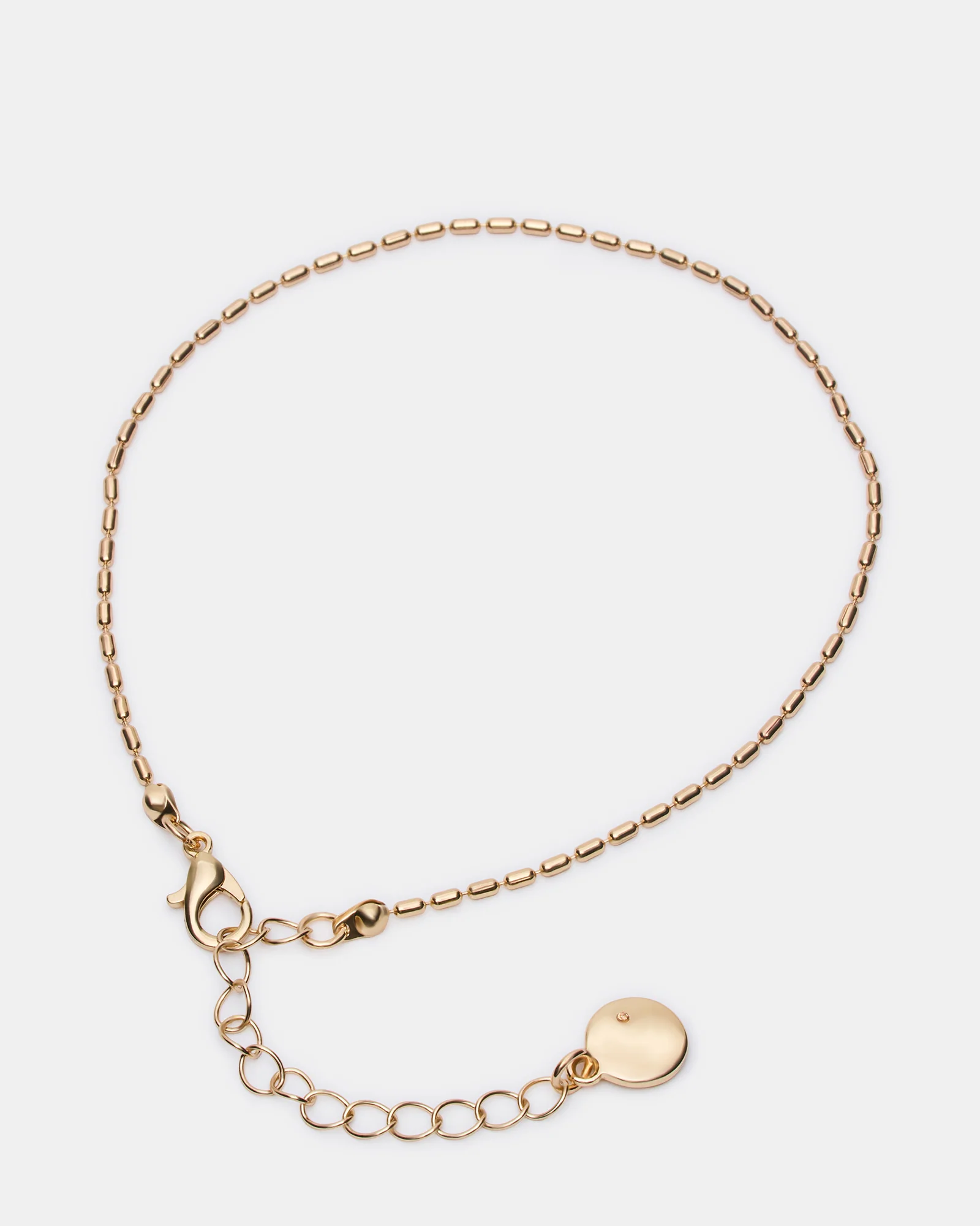 HERRINGBONE CHAIN ANKLET SET GOLD - Image 3
