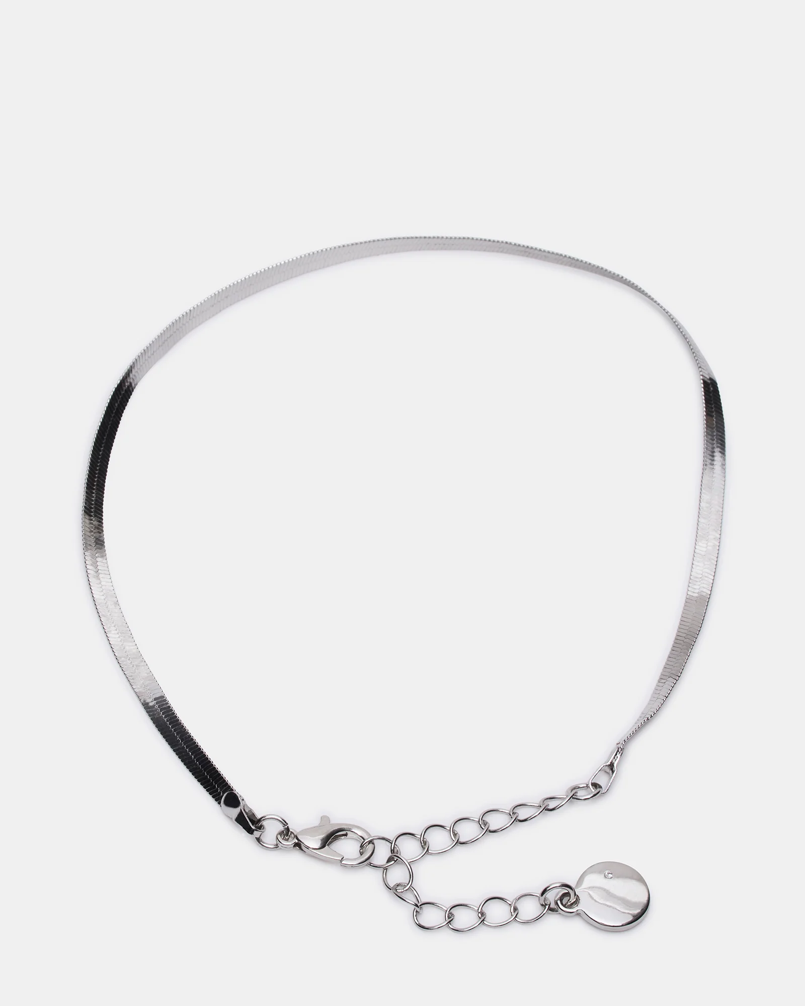 HERRINGBONE CHAIN ANKLET SET SILVER - Image 2