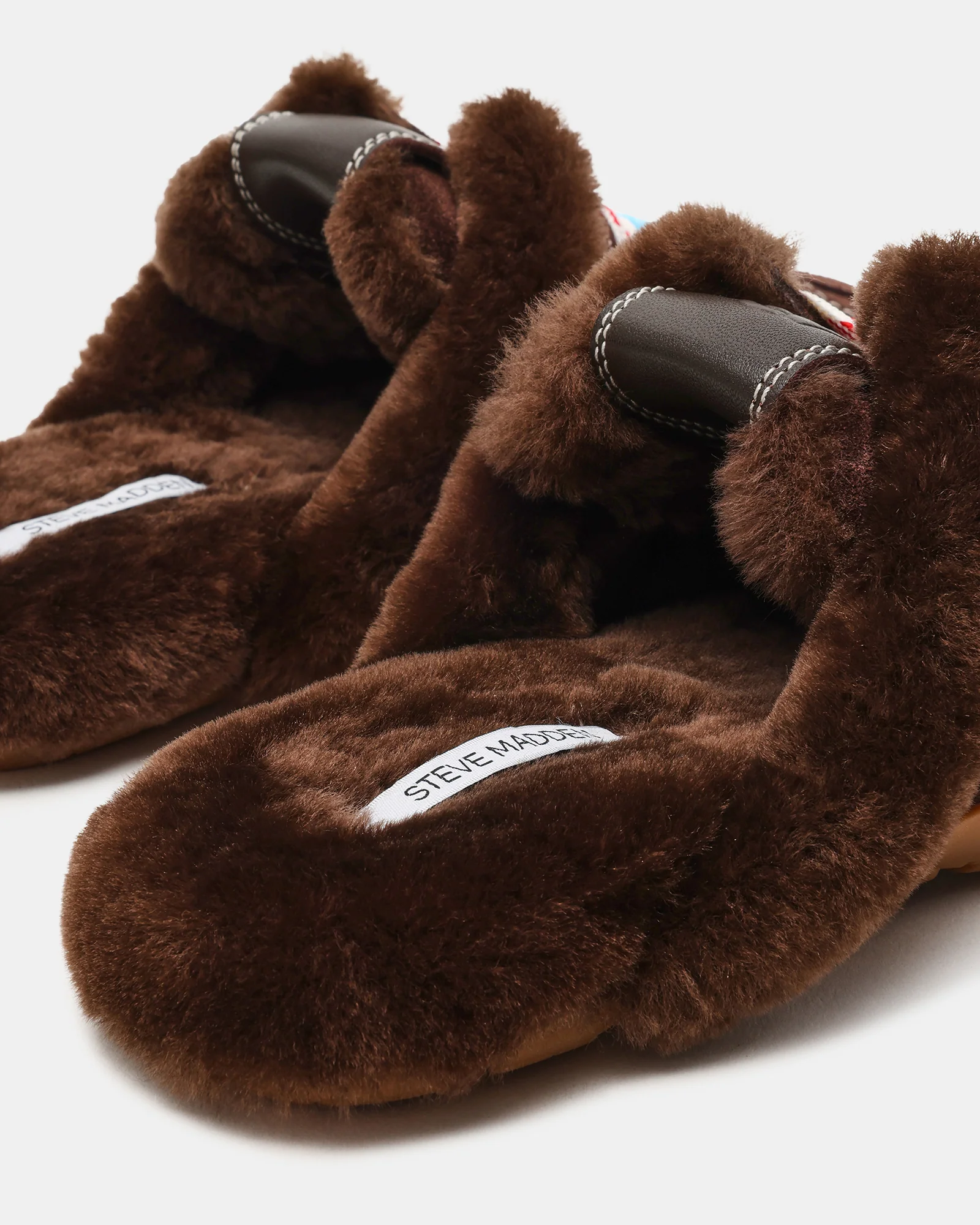 AZIEL MULE FAUX FUR CHOCOLATE BROWN SUEDE - Image 3
