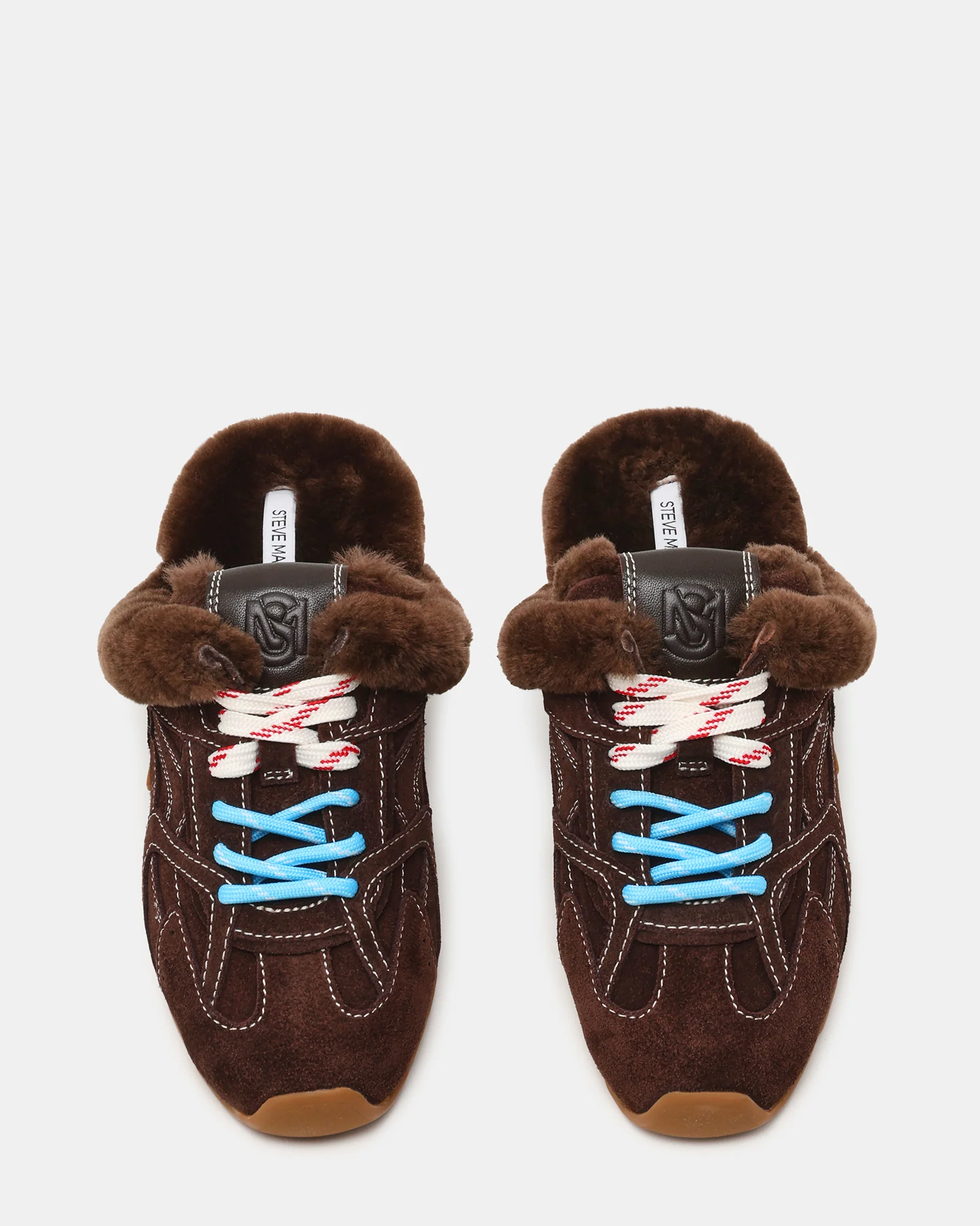 AZIEL MULE FAUX FUR CHOCOLATE BROWN SUEDE - Image 4