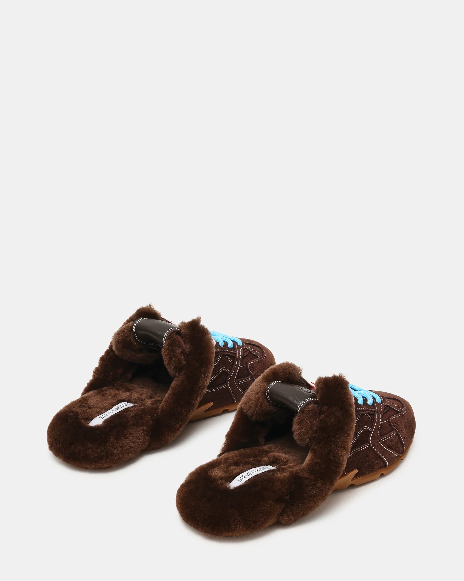 AZIEL MULE FAUX FUR CHOCOLATE BROWN SUEDE - Image 5