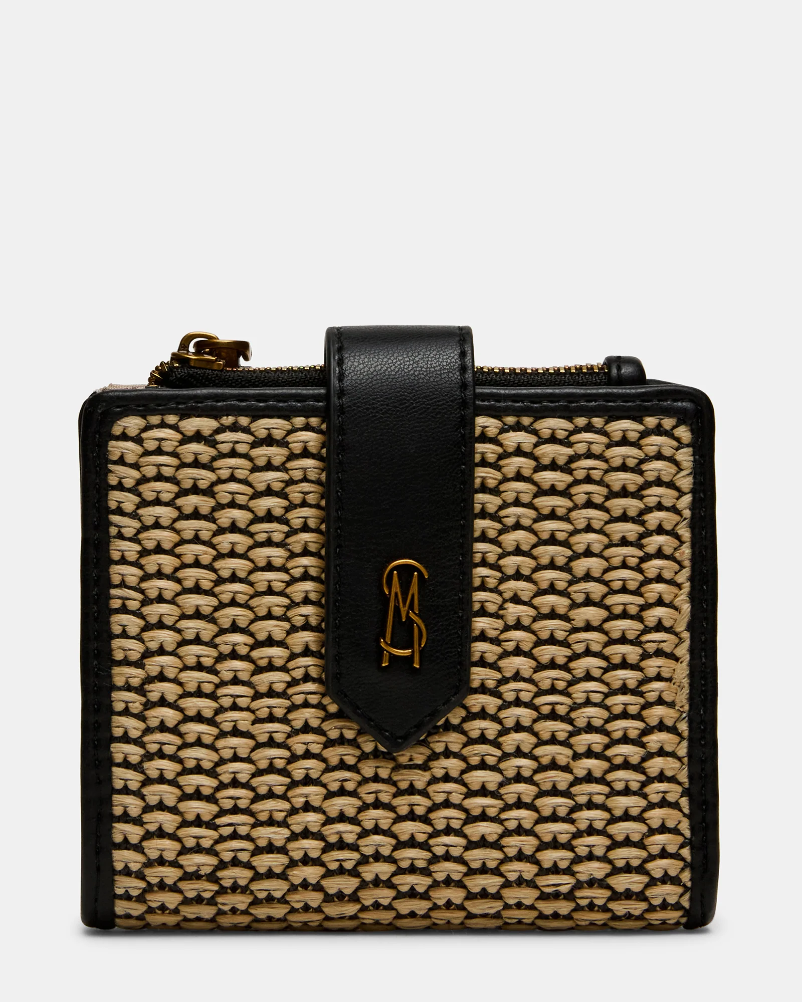 JEM STRAW WALLET BLACK/NATURAL