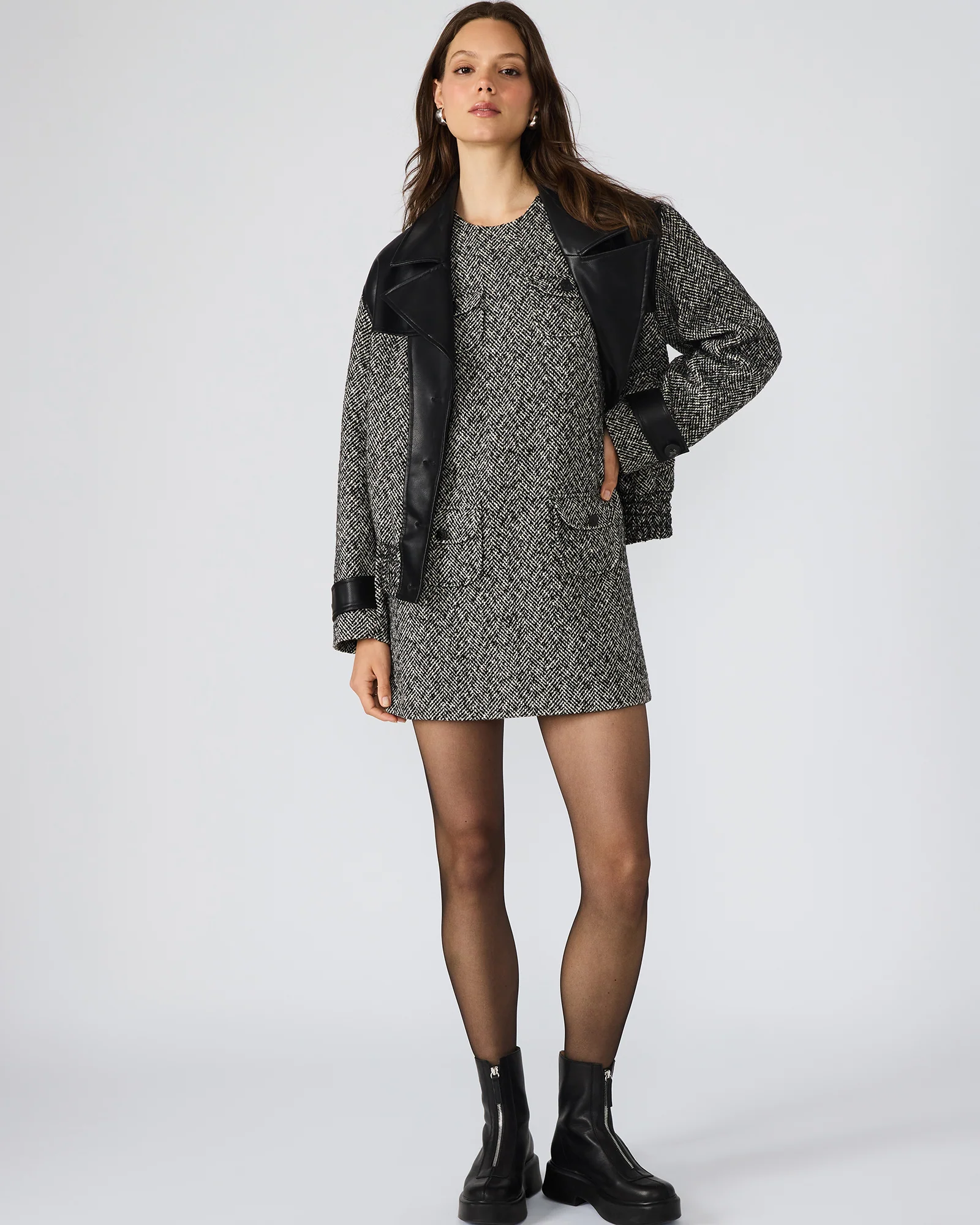 LOUIE DRESS BLACK/WHITE - Image 5