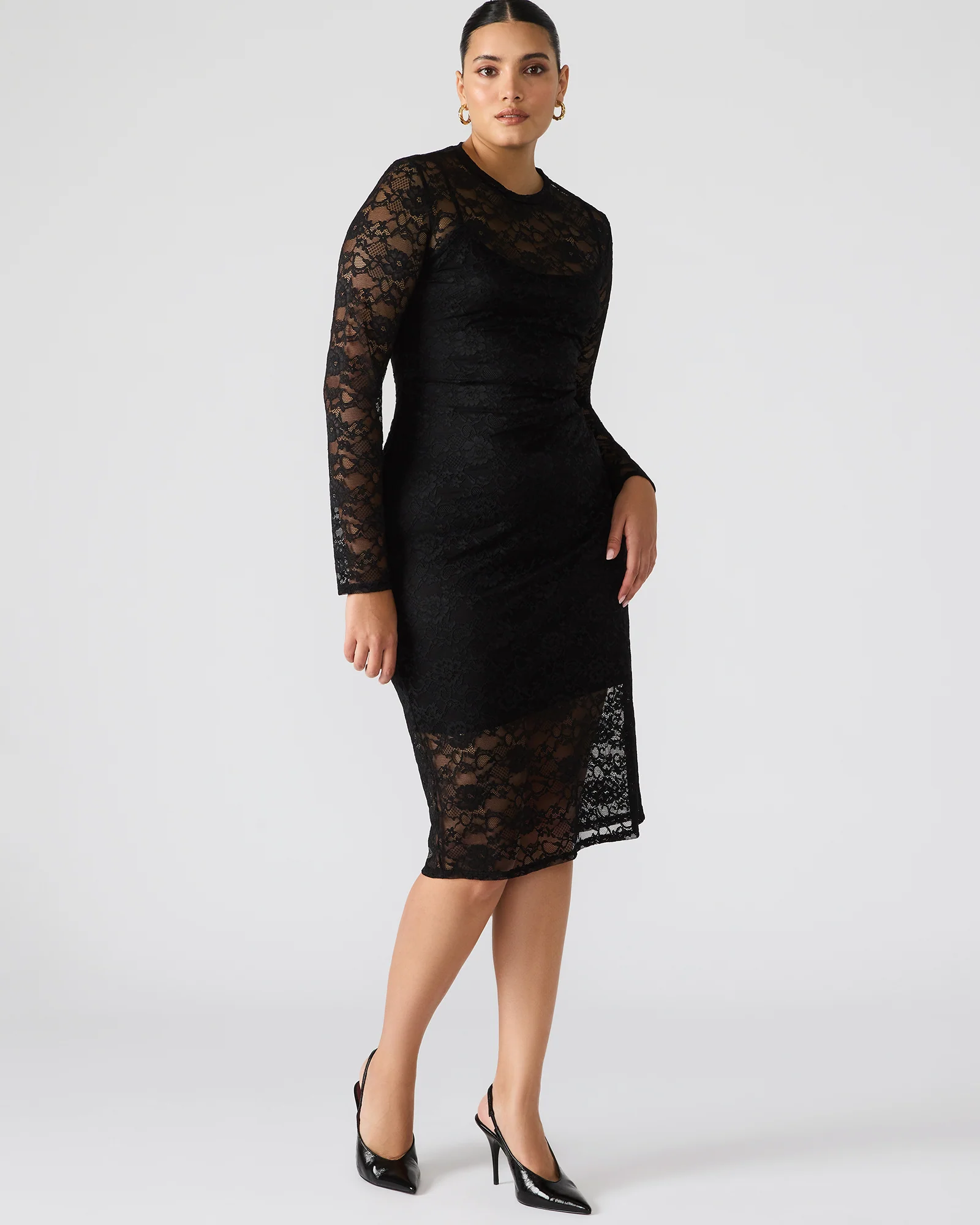 HAILEE LACE DRESS BLACK - Image 4