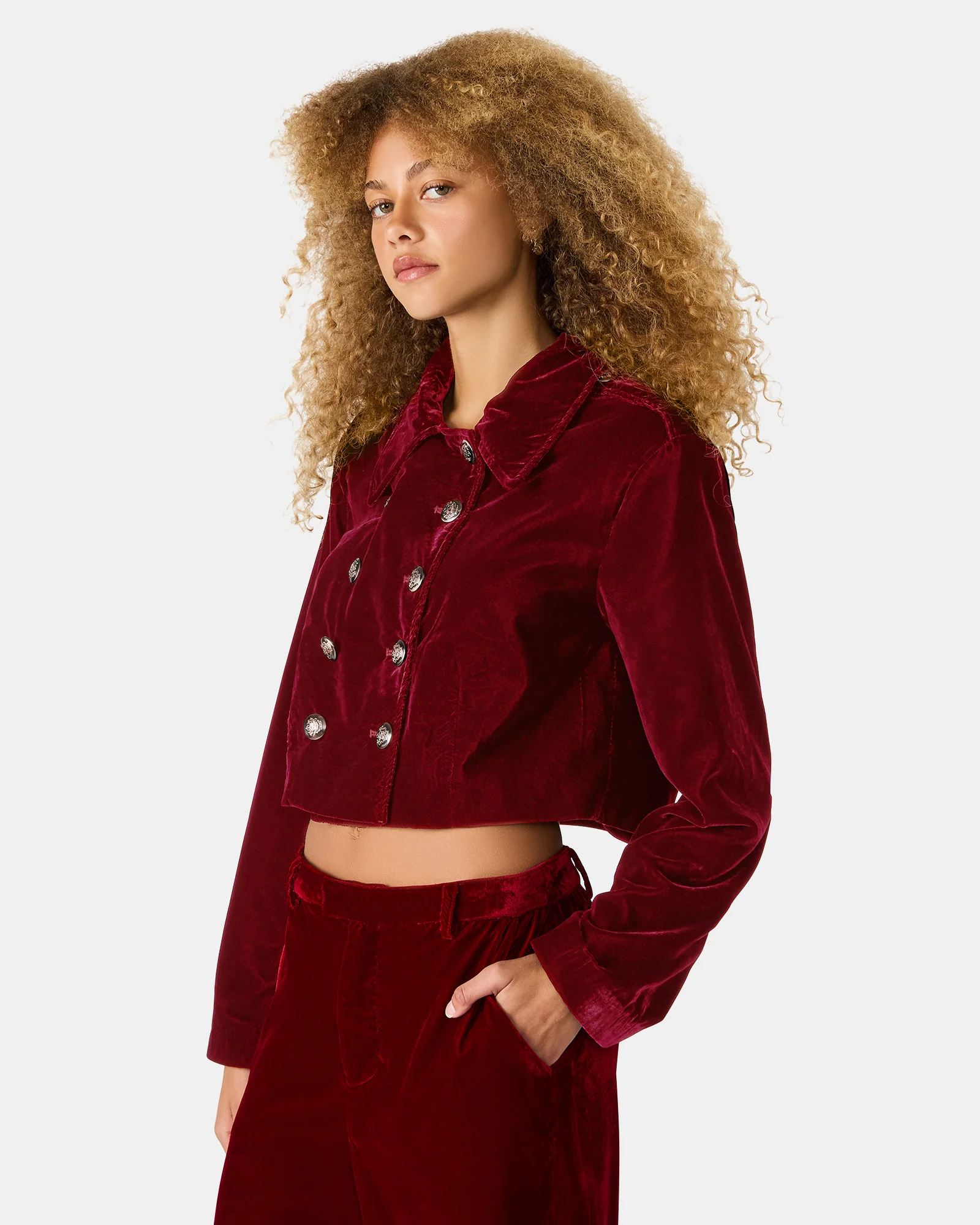 TONIA BLAZER RED VELVET - Image 2