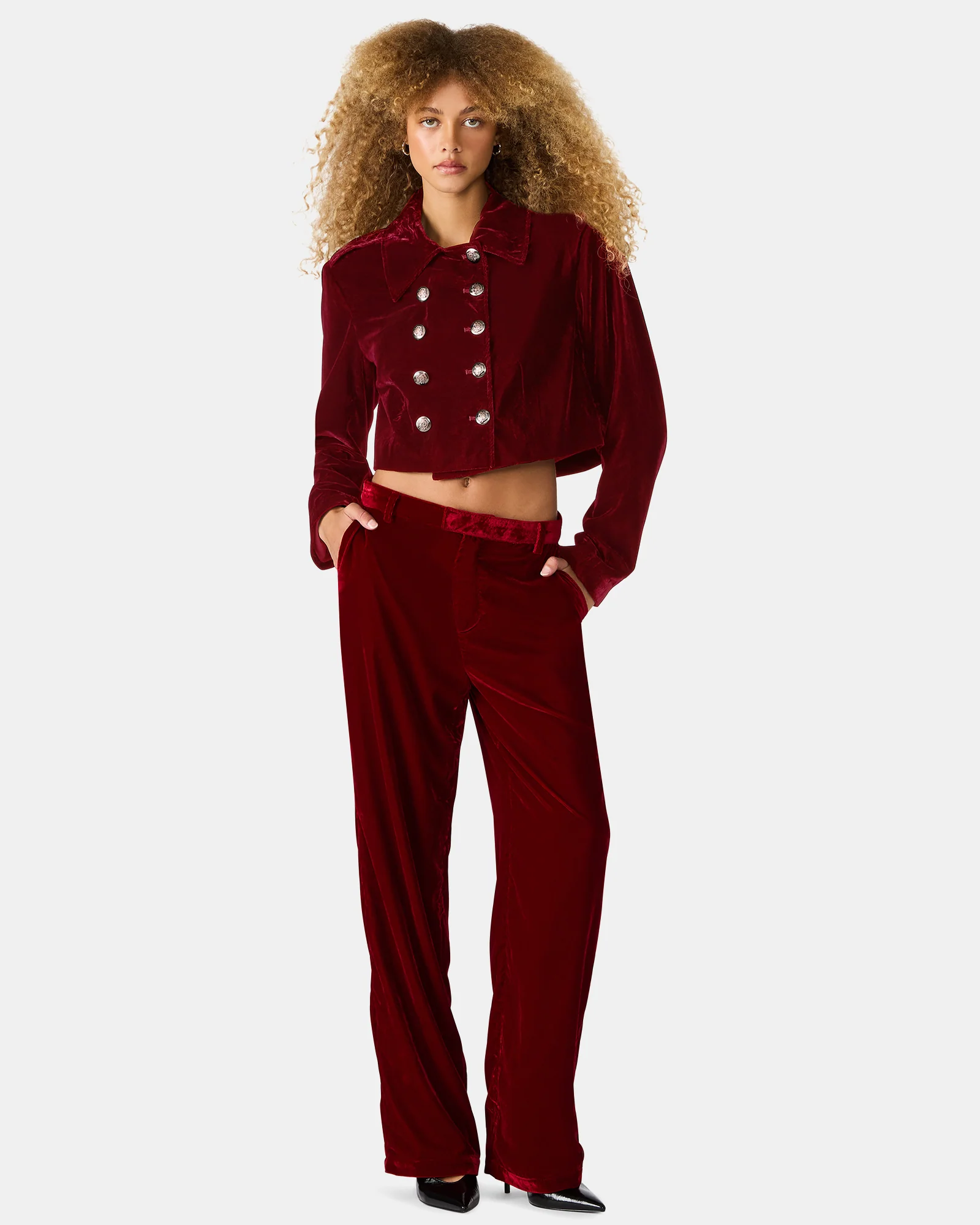 TONIA BLAZER RED VELVET - Image 4