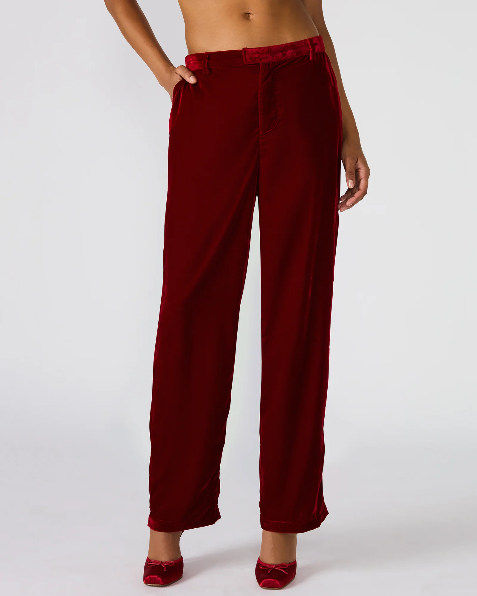 TONIA PANT RED VELVET - Image 2