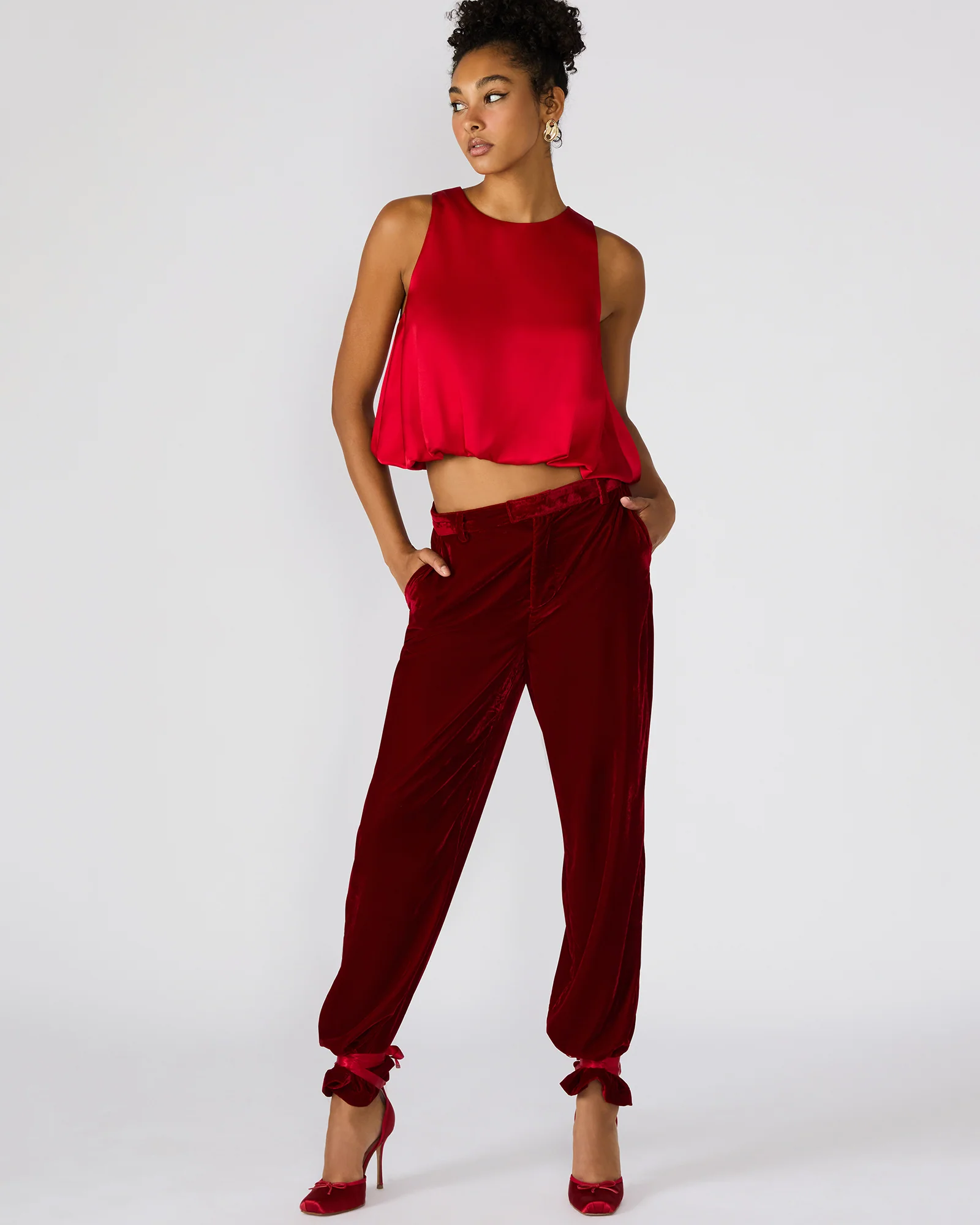 TONIA PANT RED VELVET - Image 5