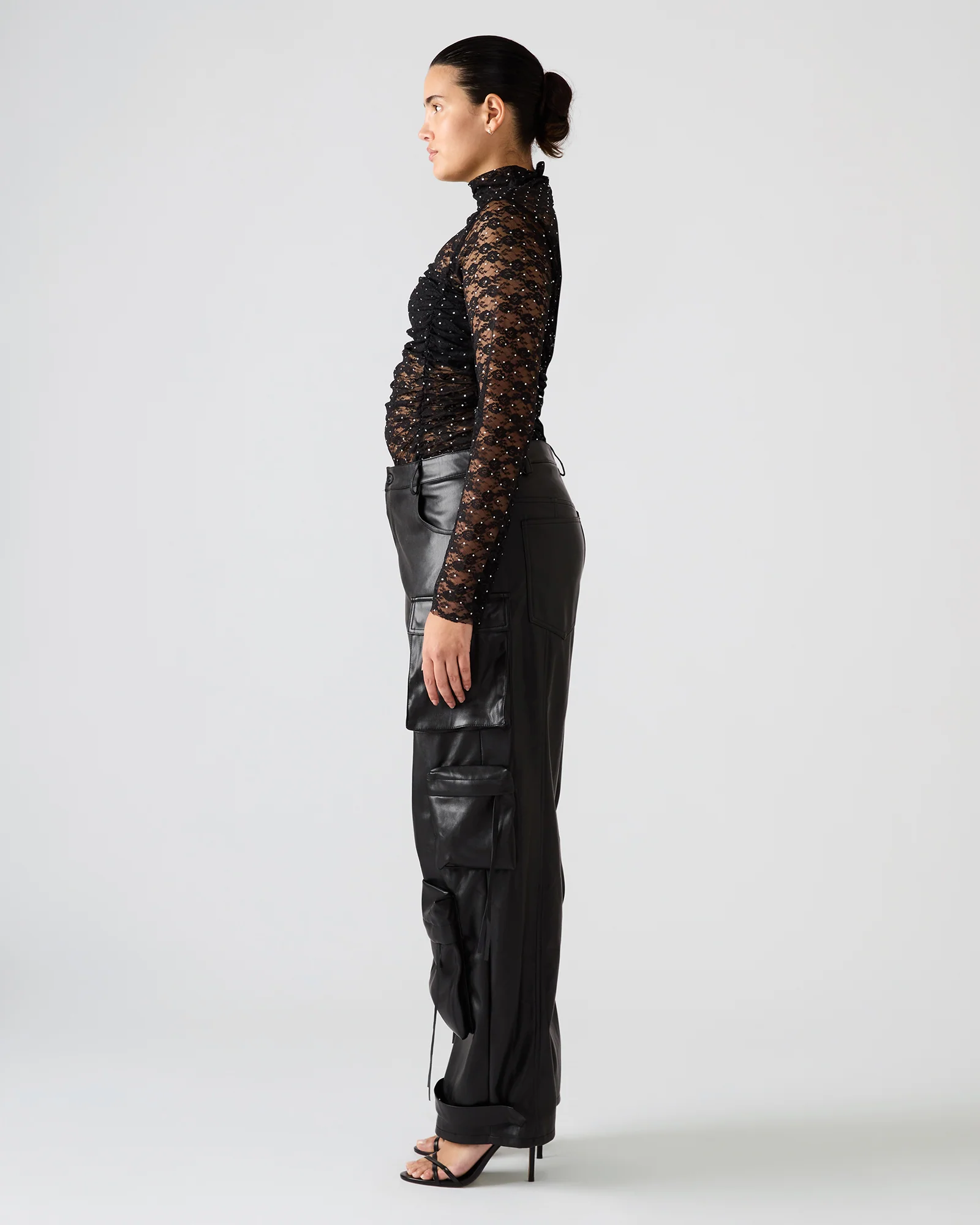 VEGAN LEATHER DUO PANT BLACK - Image 3