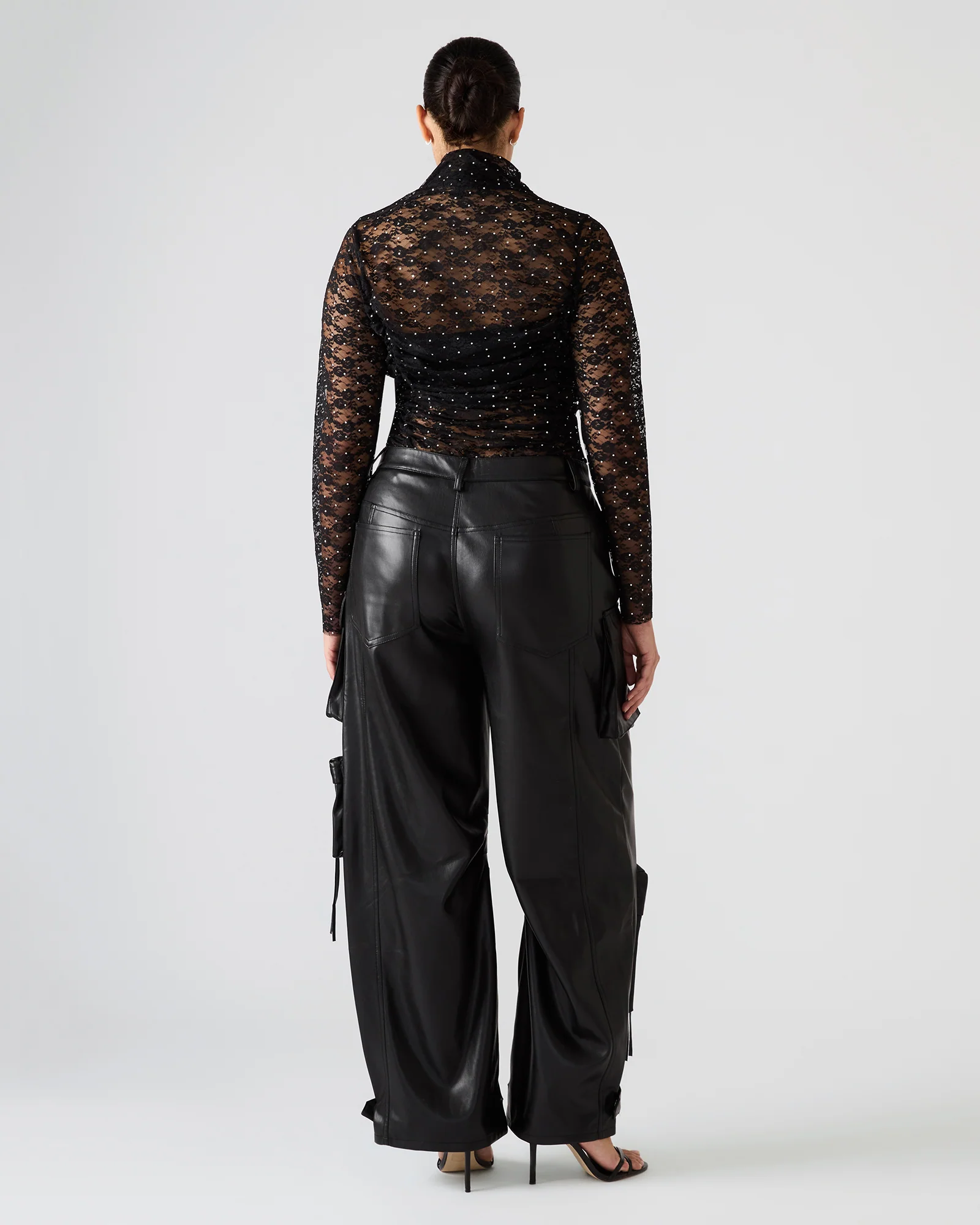 VEGAN LEATHER DUO PANT BLACK - Image 4
