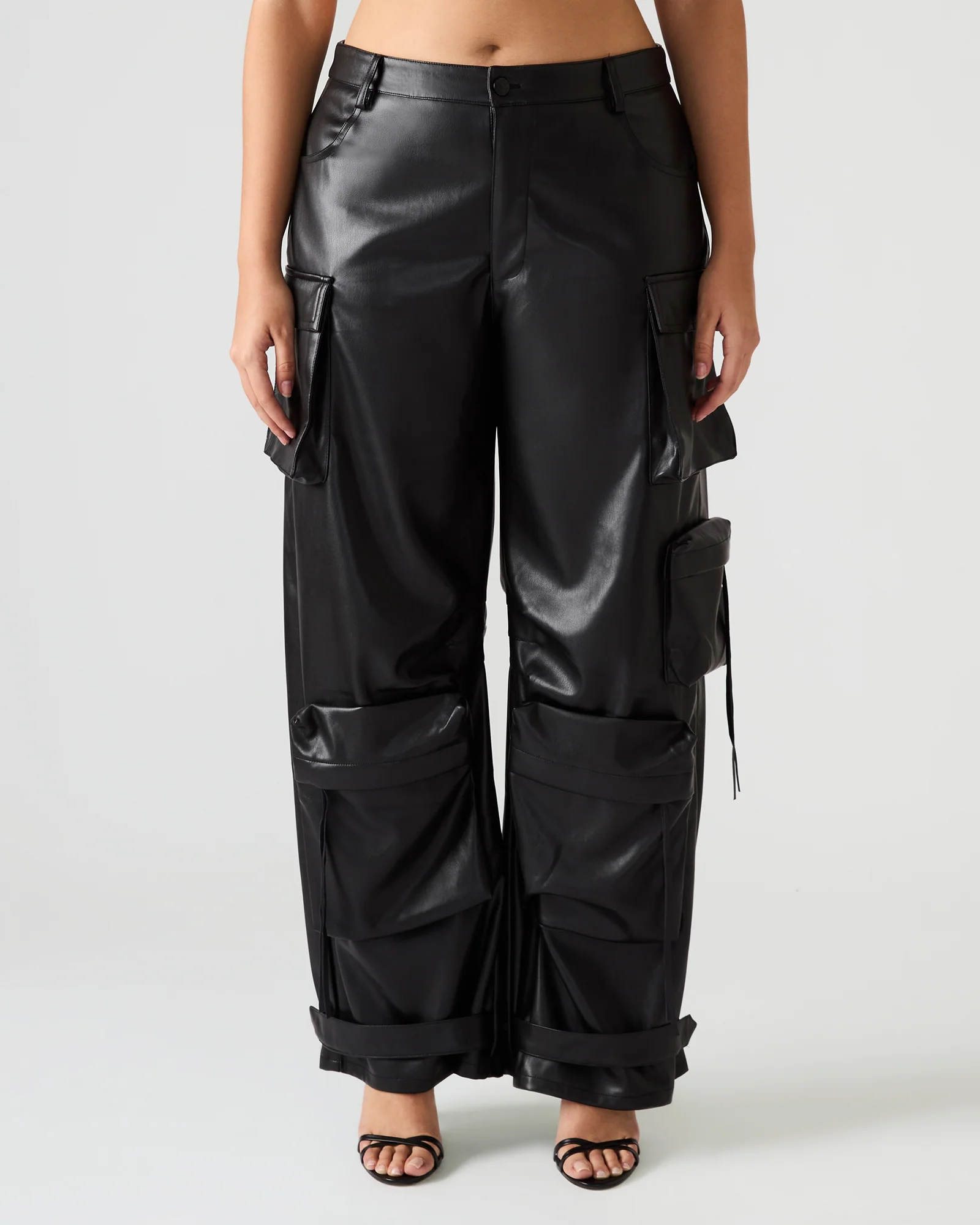 VEGAN LEATHER DUO PANT BLACK - Image 5