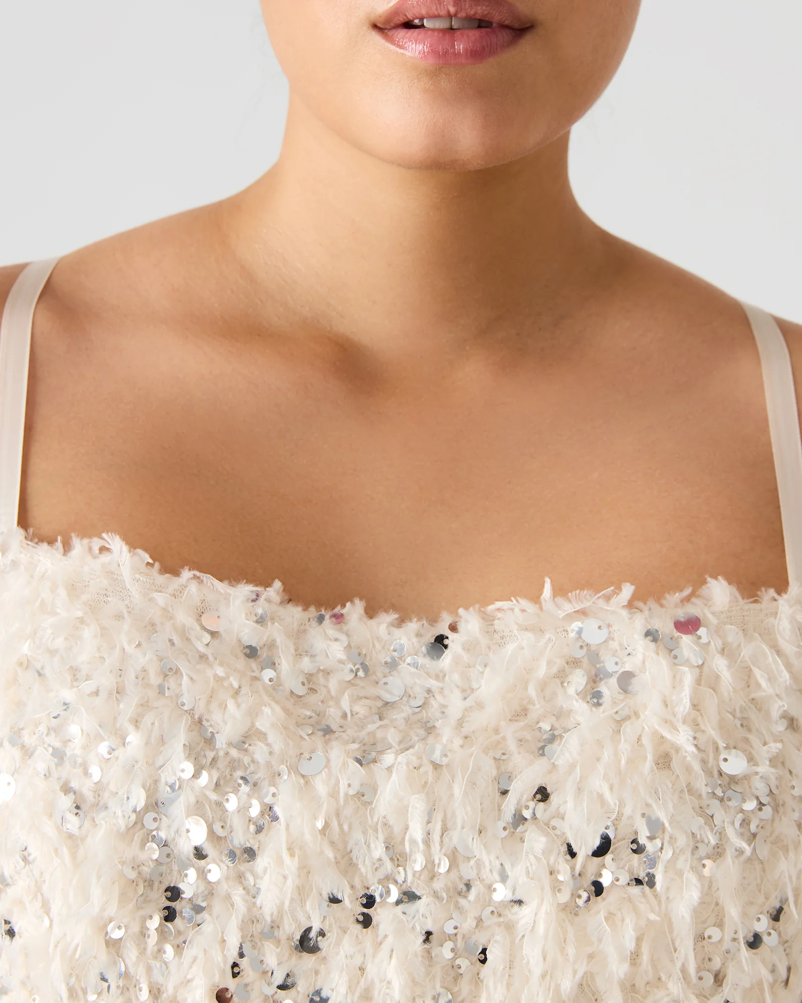 BLAKELYN FEATHER TOP IVORY - Image 3