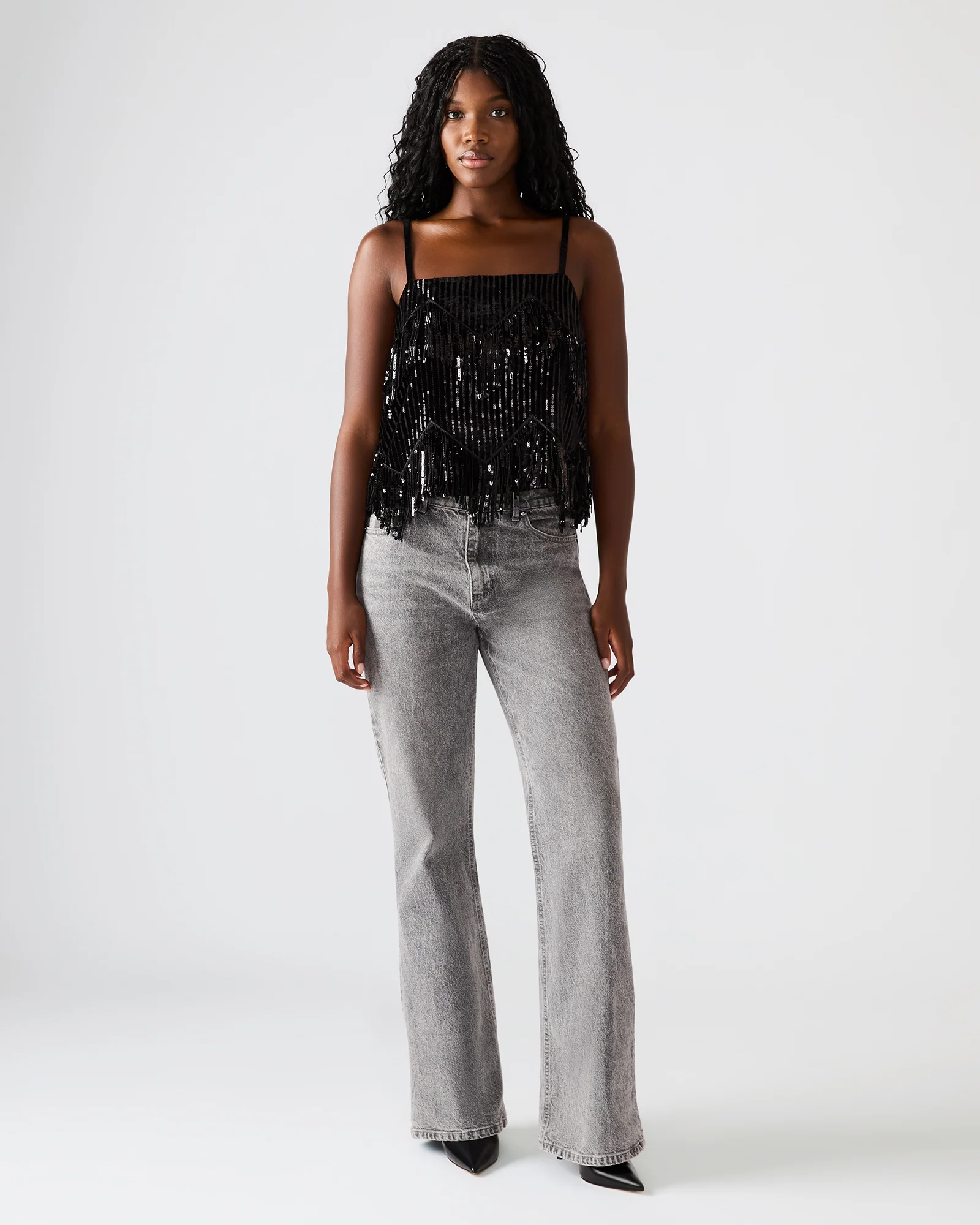BLAKELYN SEQUIN TOP BLACK