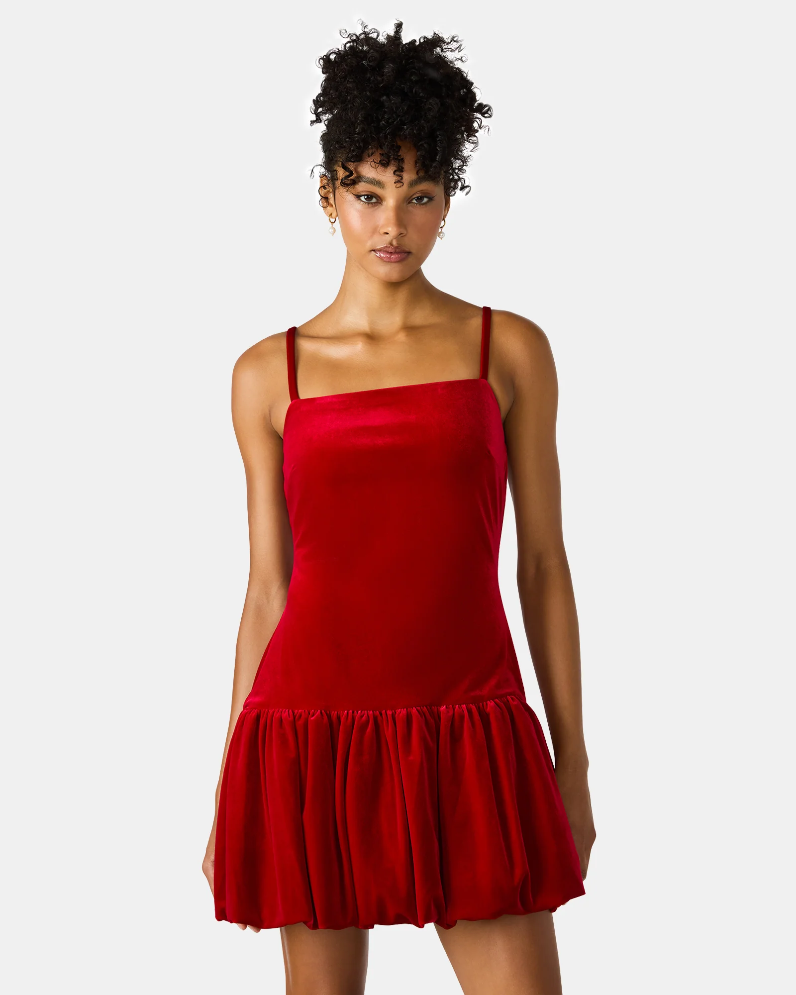 GIOVANNA DRESS RED VELVET - Image 2
