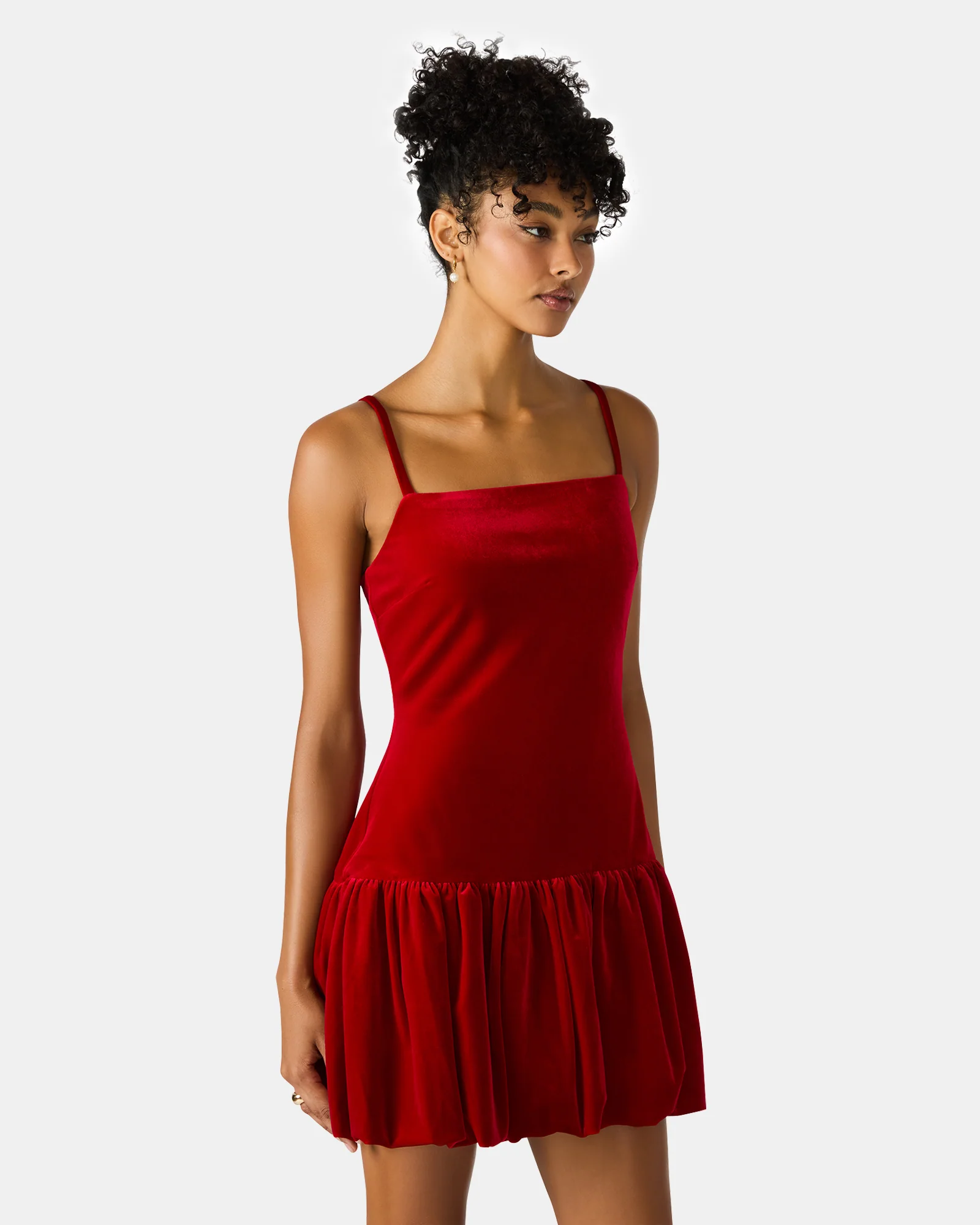 GIOVANNA DRESS RED VELVET - Image 3