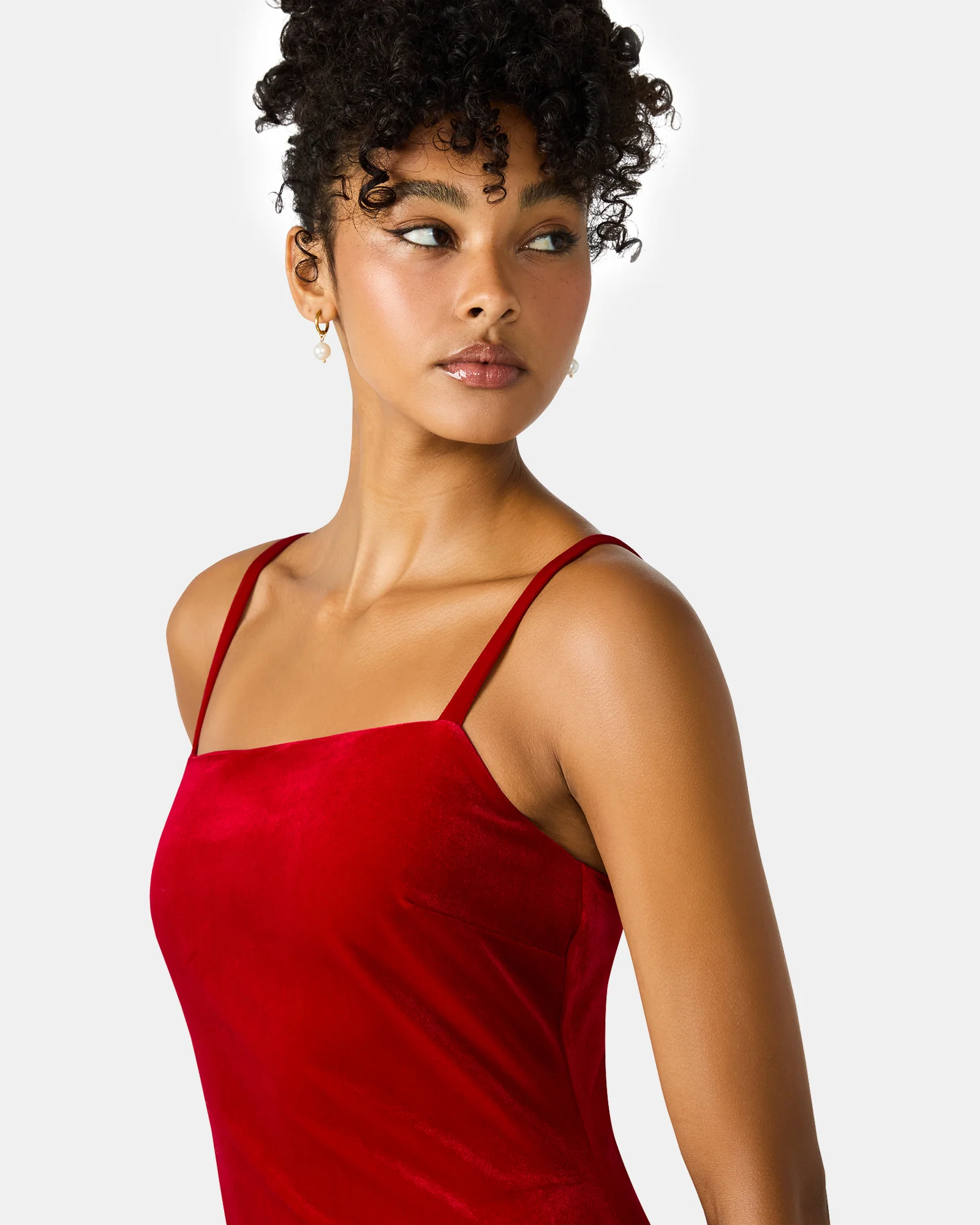 GIOVANNA DRESS RED VELVET - Image 5