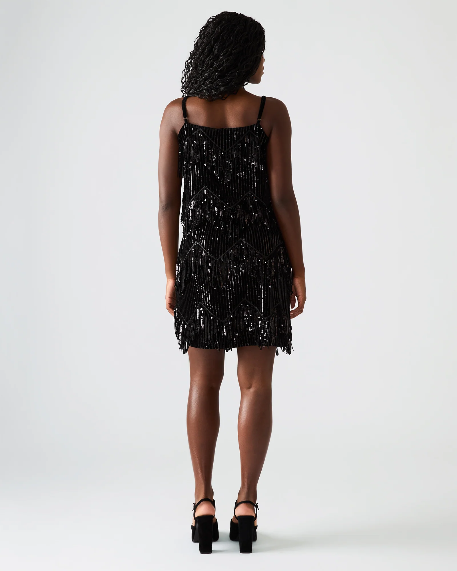 CINDI SEQUIN SKIRT BLACK - Image 3