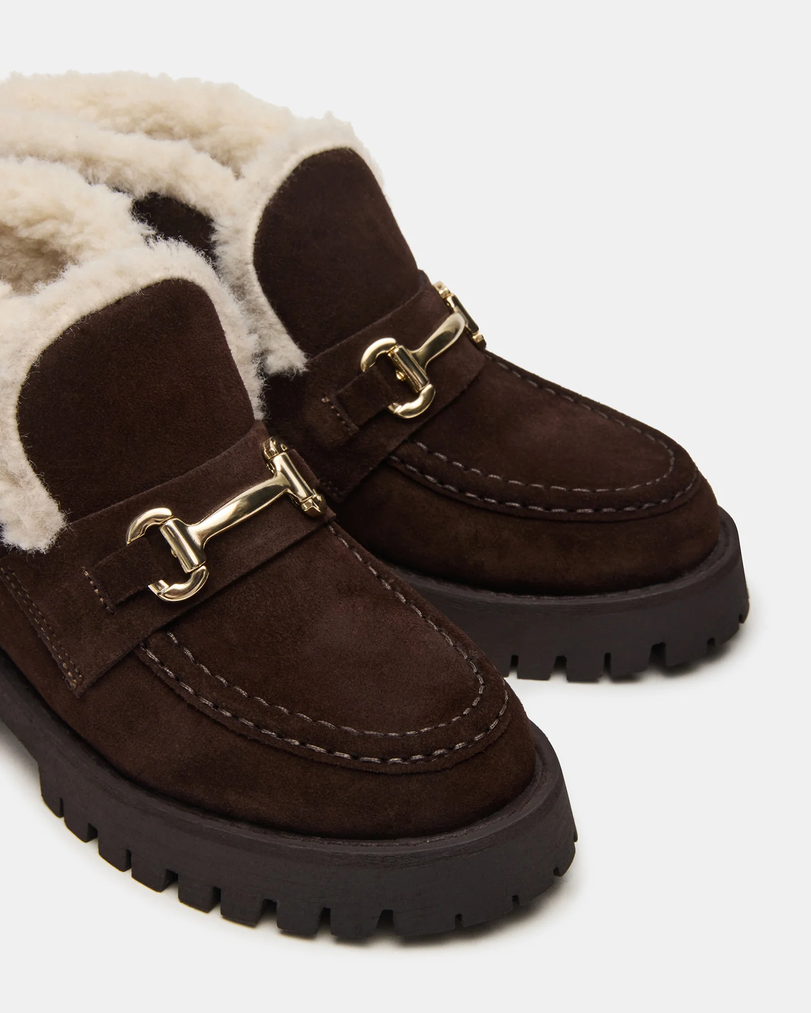 LEON FAUX FUR CHOCOLATE BROWN SUEDE - Image 4