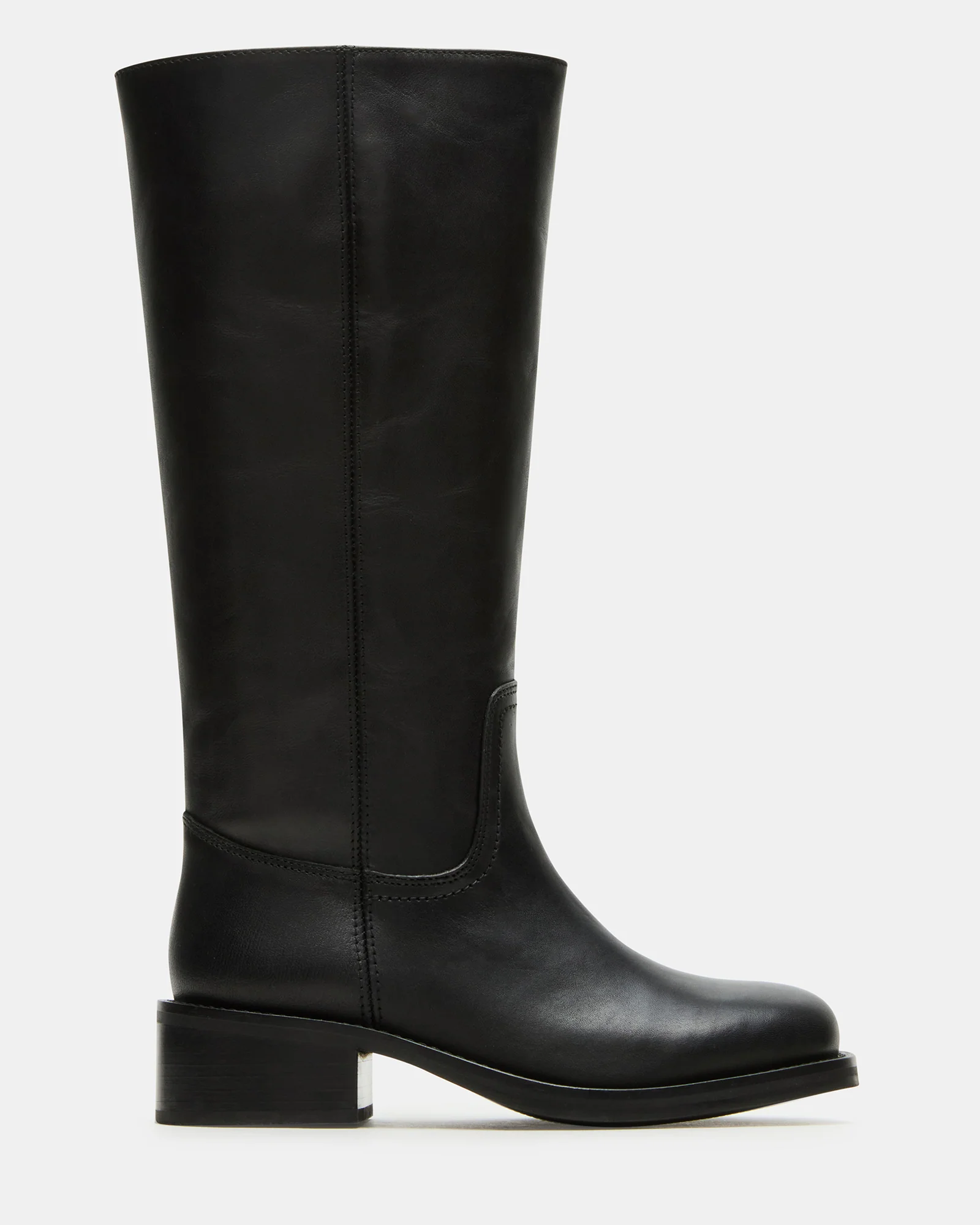RIGGS BLACK LEATHER WIDE CALF