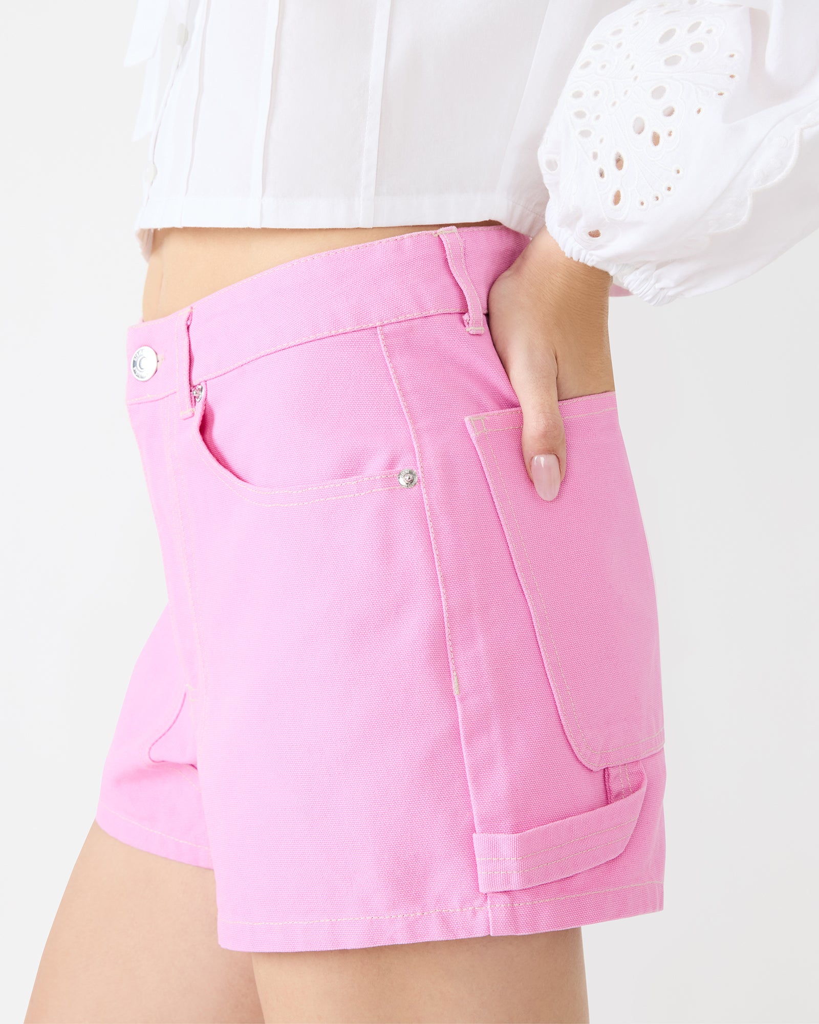 SIENNE CANVAS SHORT PINK TAFFY - Image 5