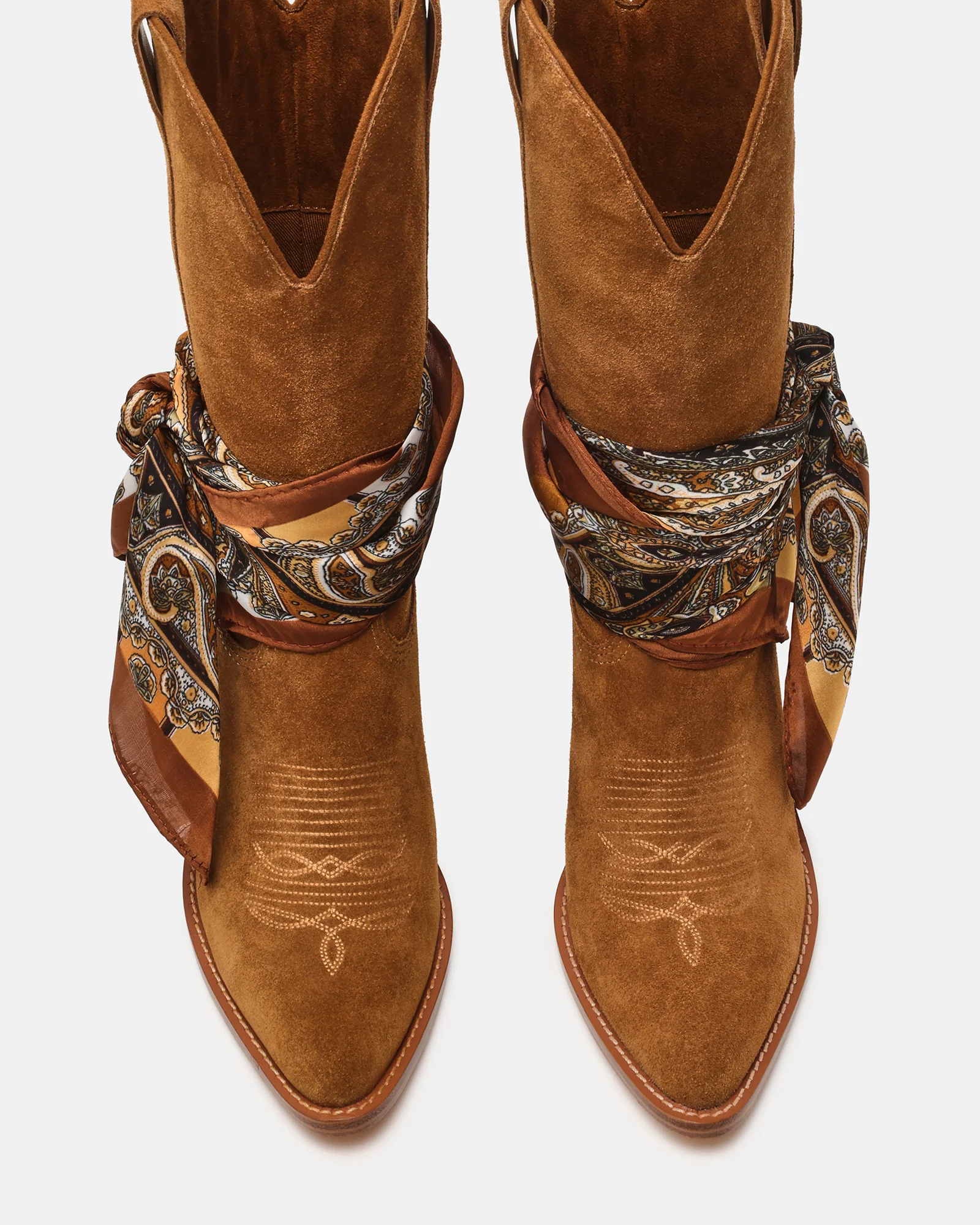 SALLY SCARF CHESTNUT SUEDE - Image 4