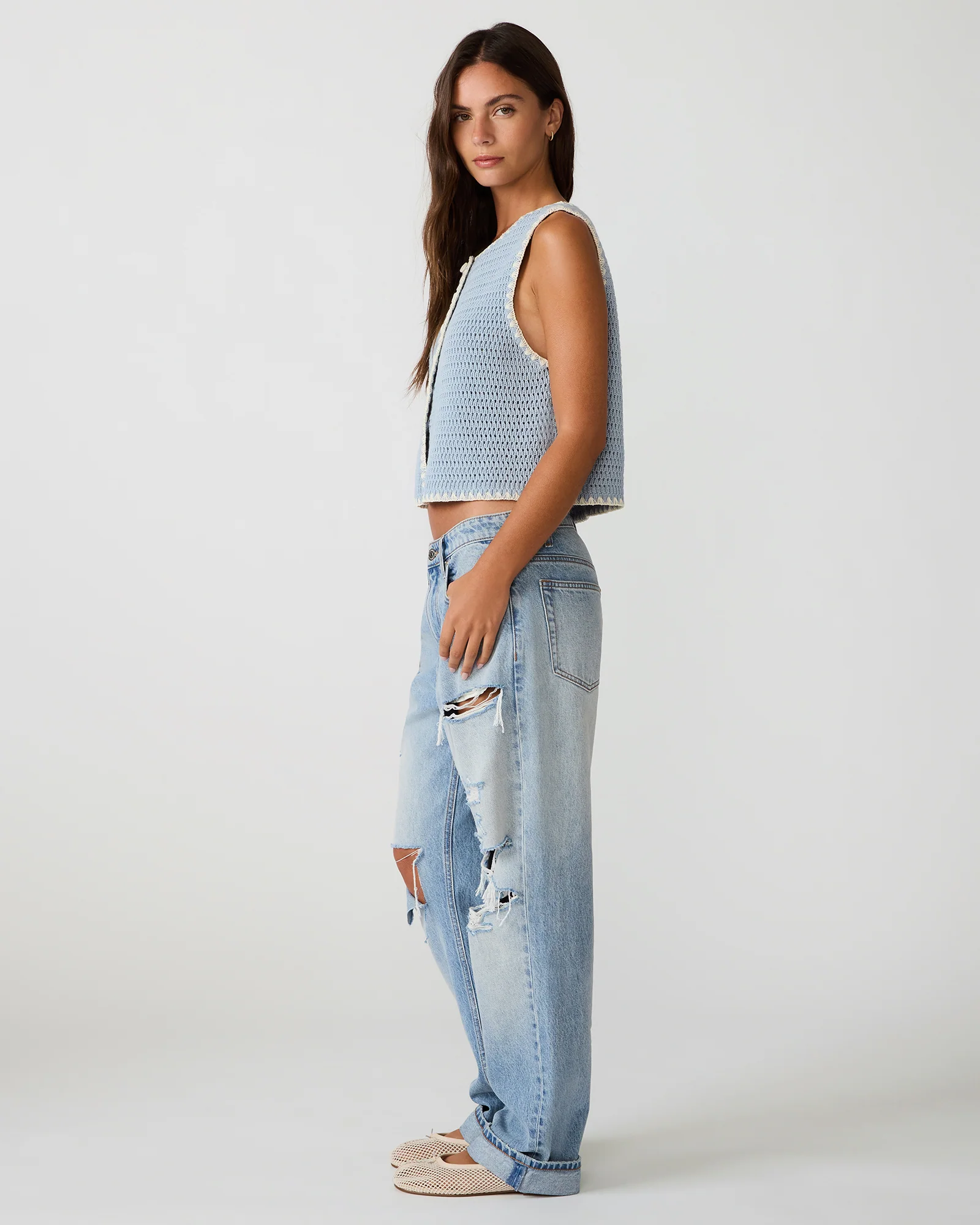 ANNYA SWEATER VEST BLUE ICE - Image 3