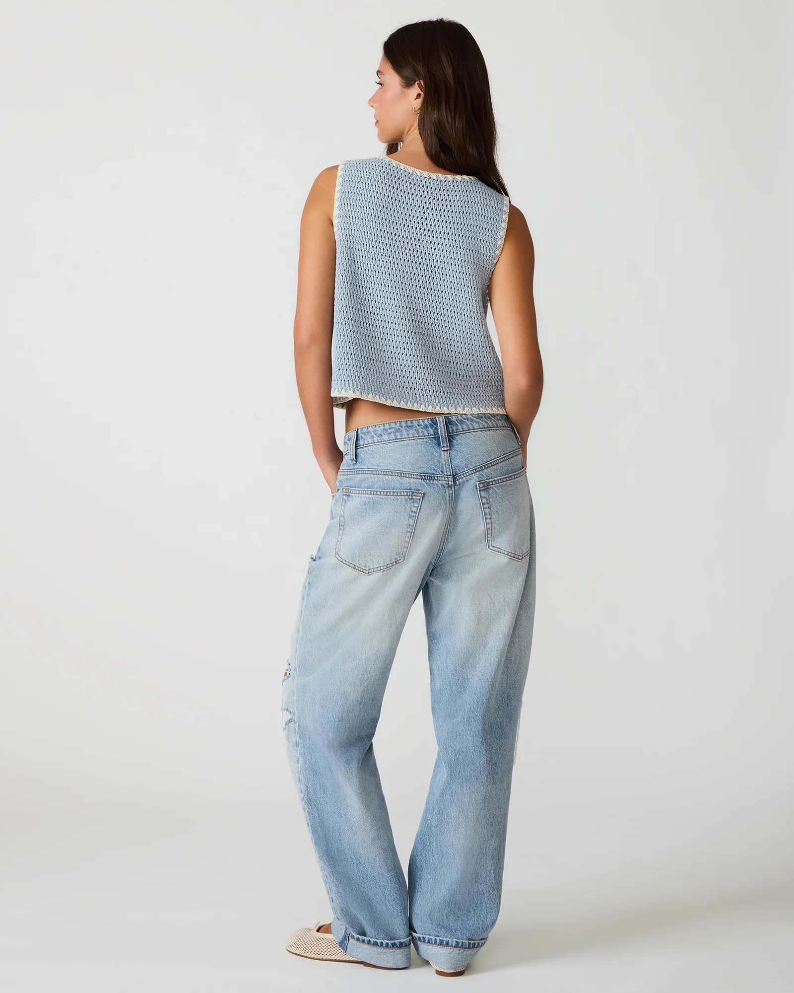 ANNYA SWEATER VEST BLUE ICE - Image 5