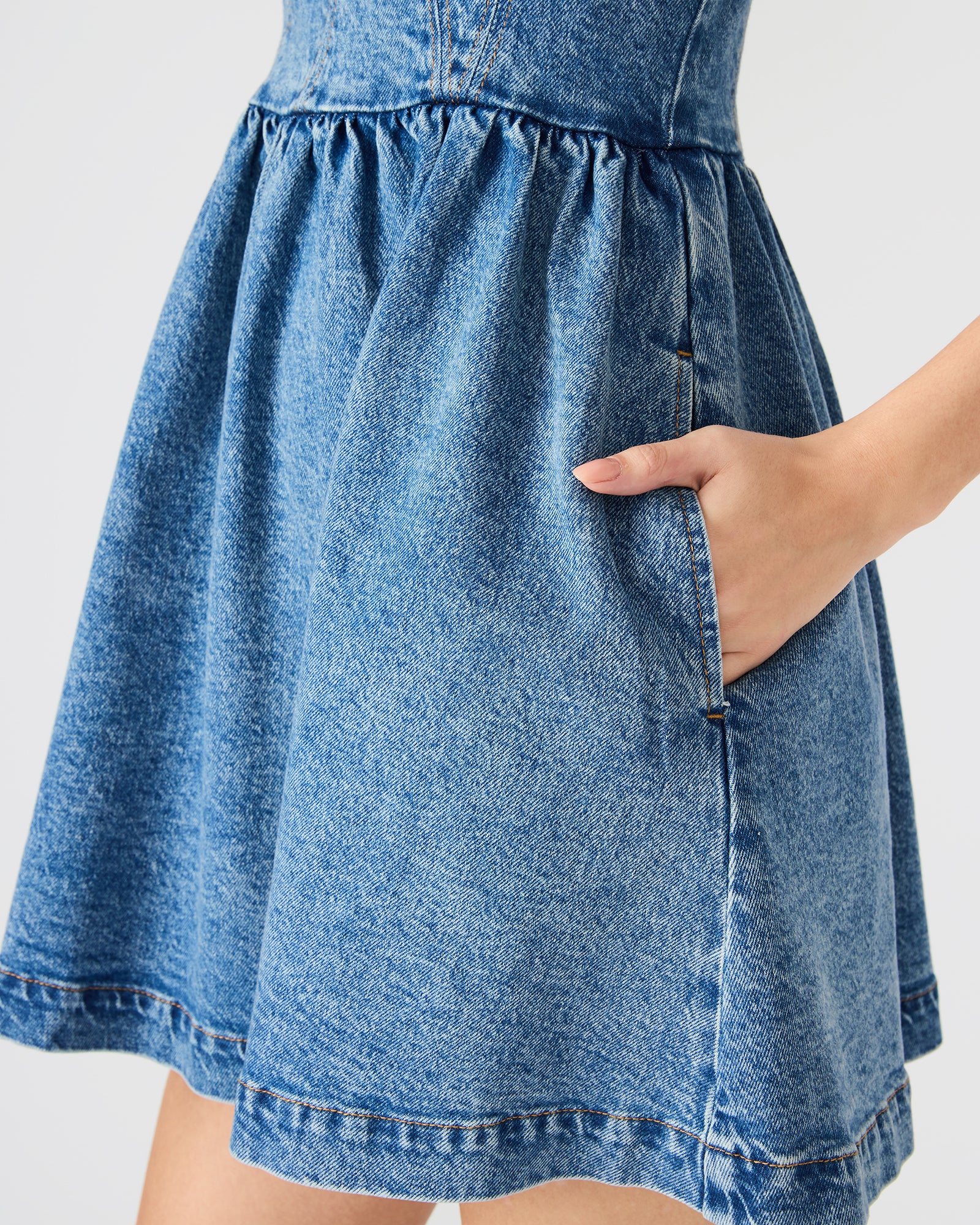 MEAGHAN DRESS BLUE HEATHER - Image 4