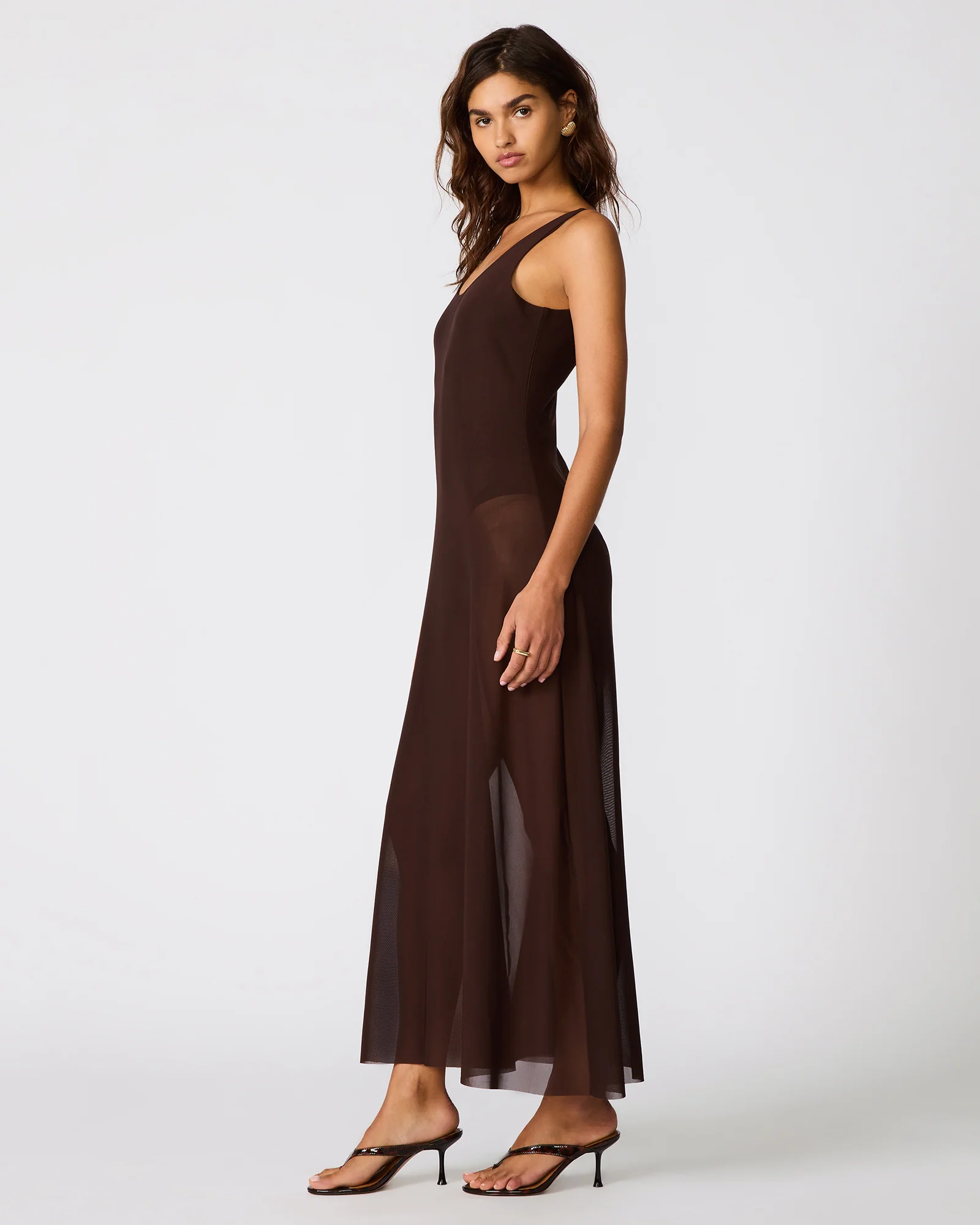 SHARLENE DRESS CHICORY COFFEE - Image 3