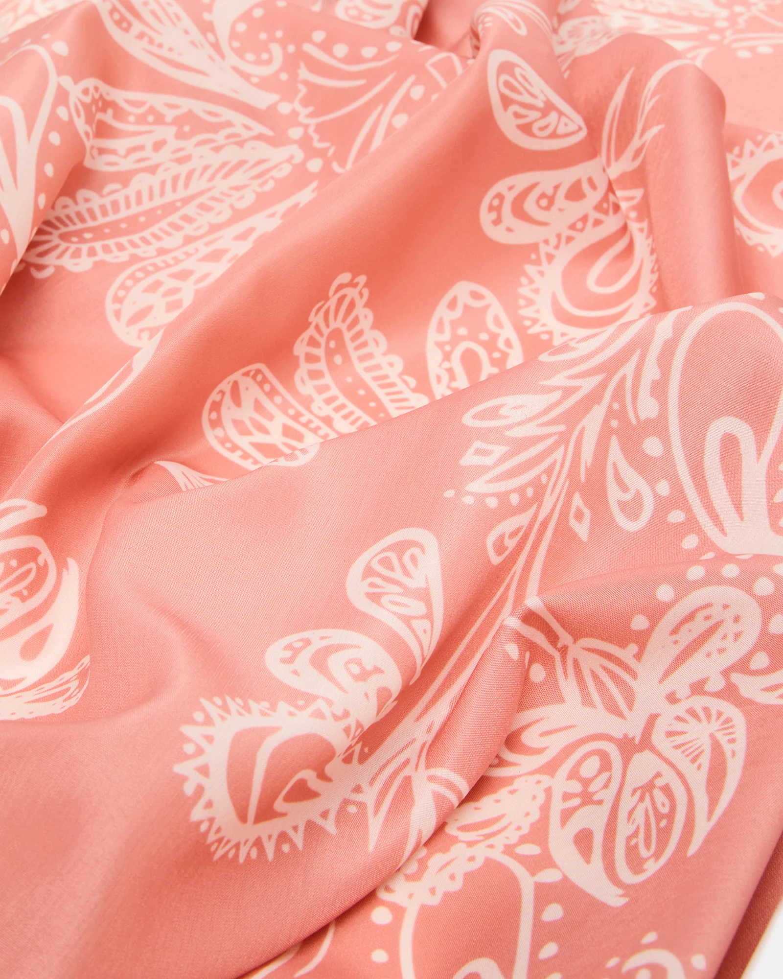 PAISLEY SATIN SCARF TERRACOTTA - Image 3