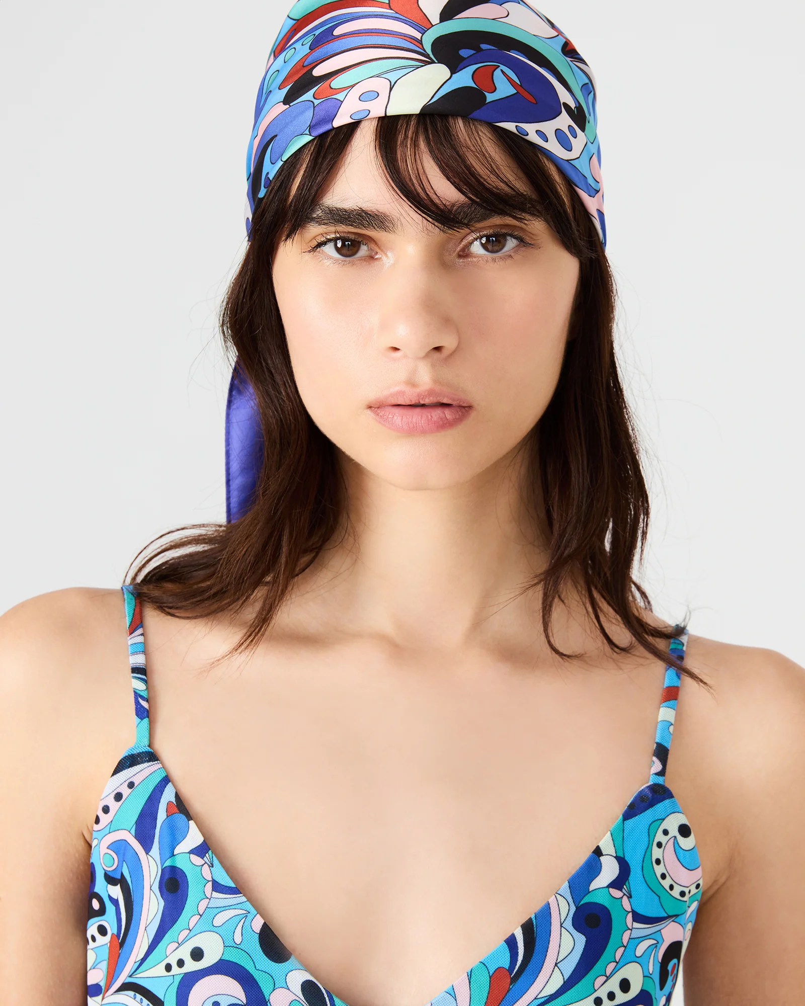 BLUE PRINTED SCARF - Image 2