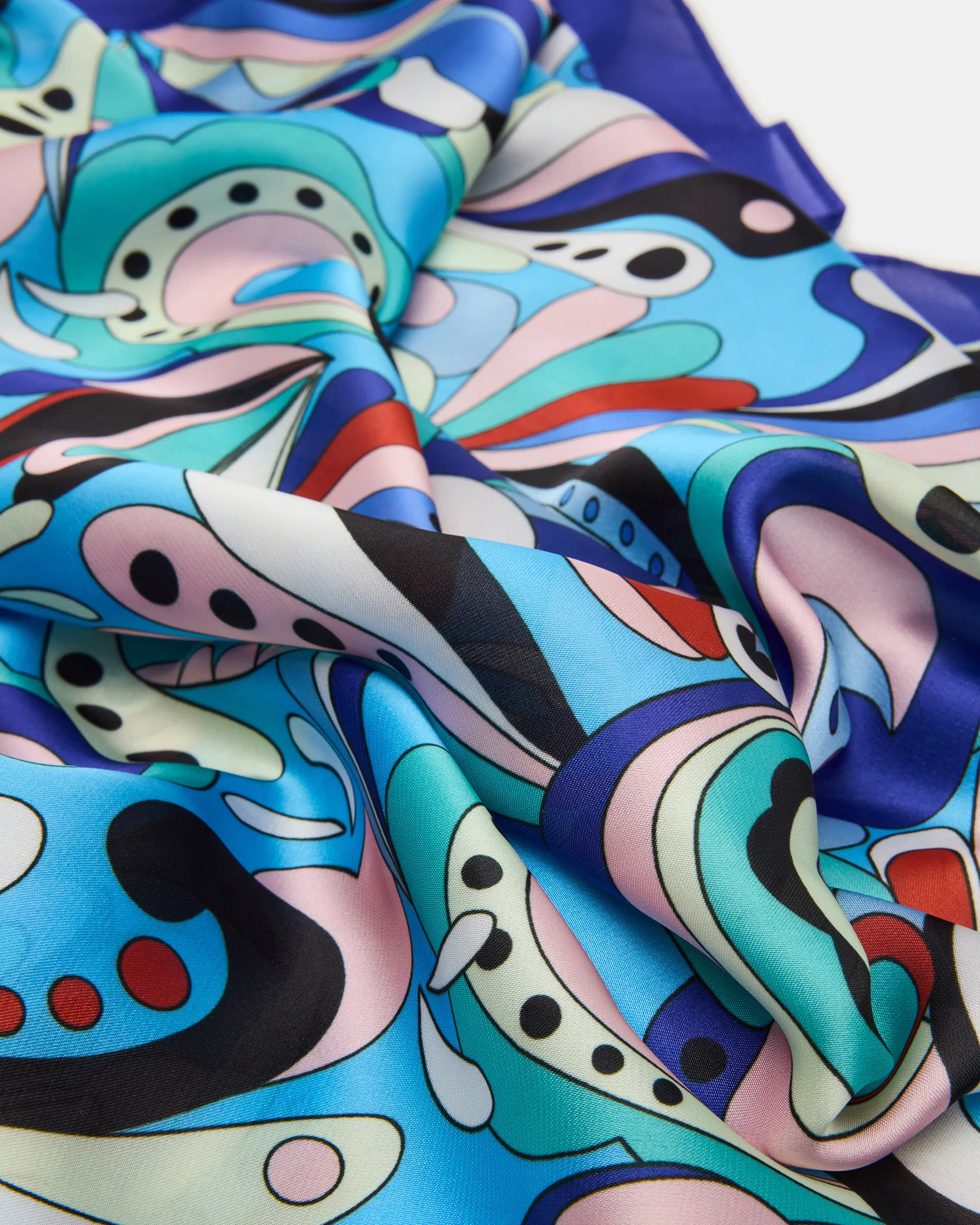 BLUE PRINTED SCARF - Image 3