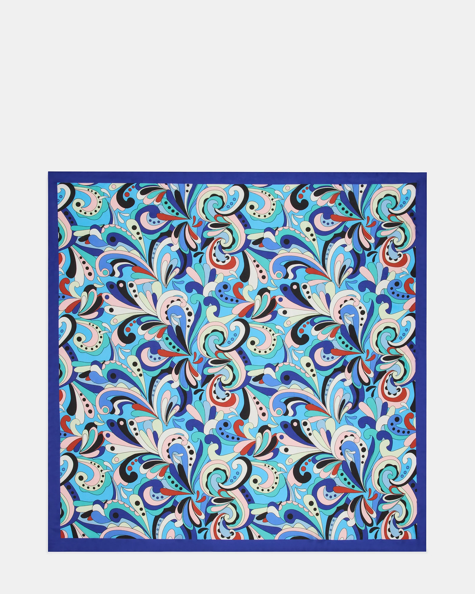 BLUE PRINTED SCARF - Image 4
