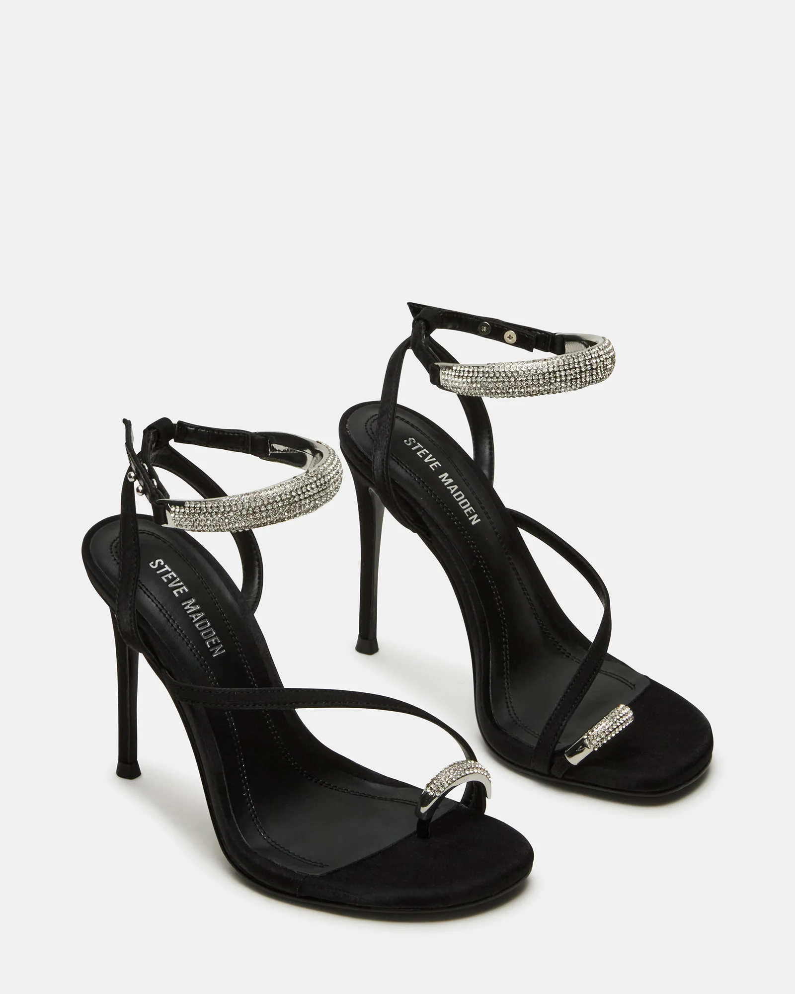 TIA RHINESTONES BLACK SATIN - Image 2