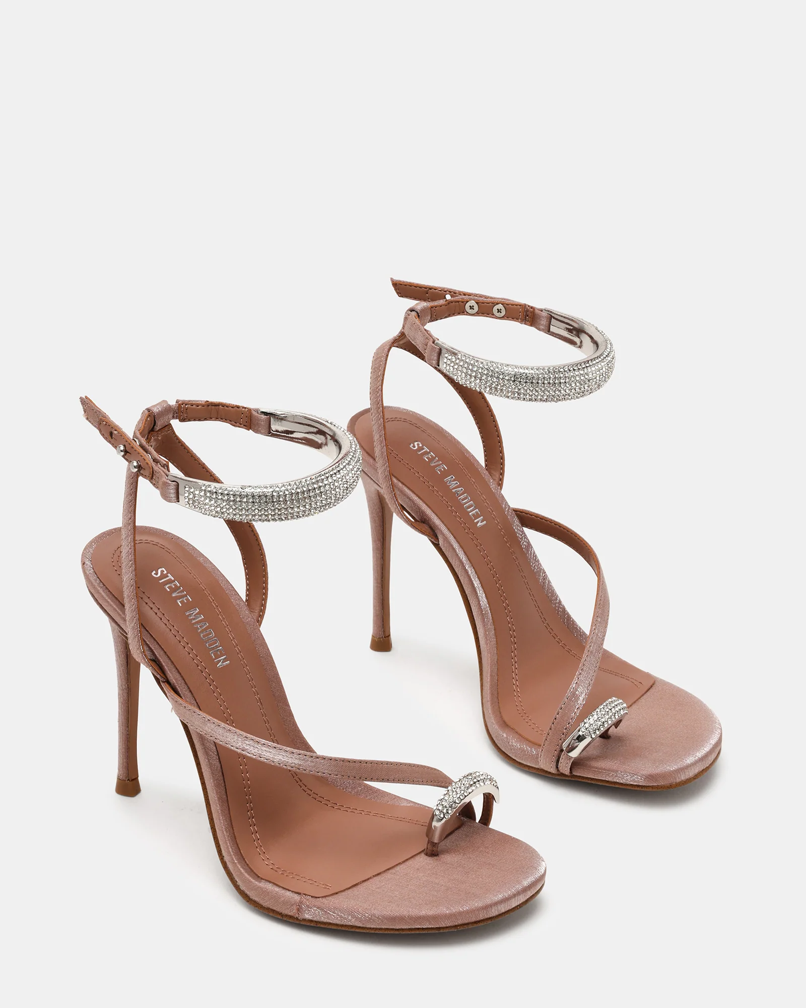 TIA RHINESTONES MOCHA SATIN - Image 2