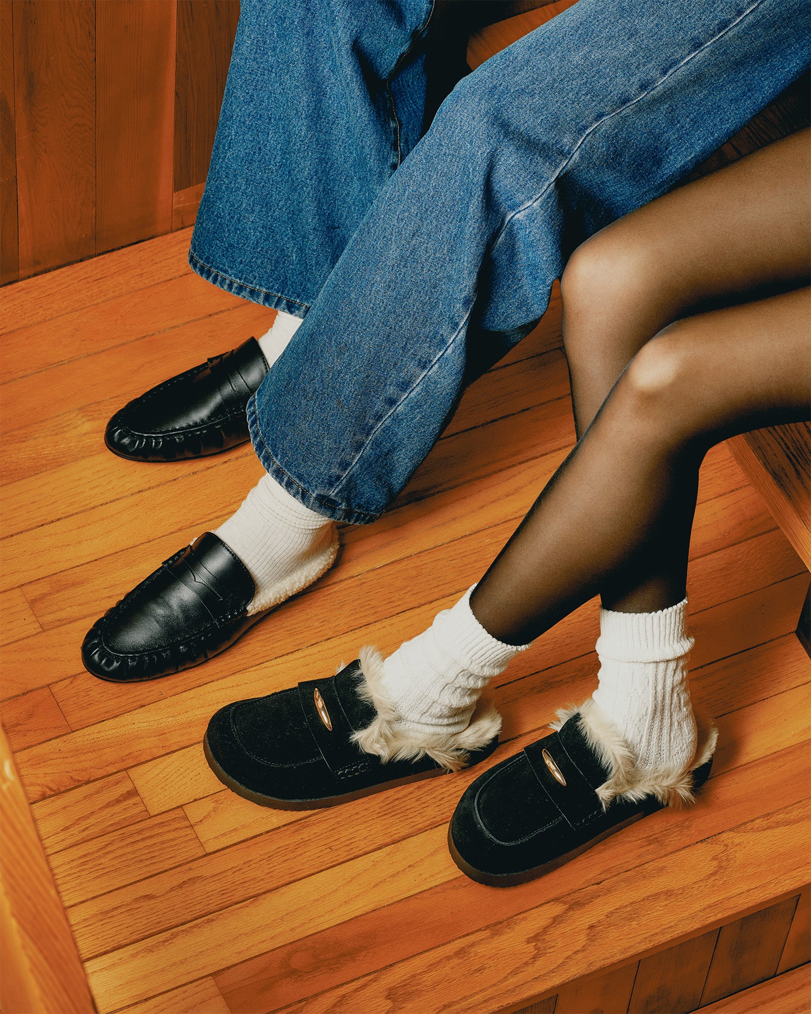 TOBIN FAUX FUR BLACK SUEDE - Image 6