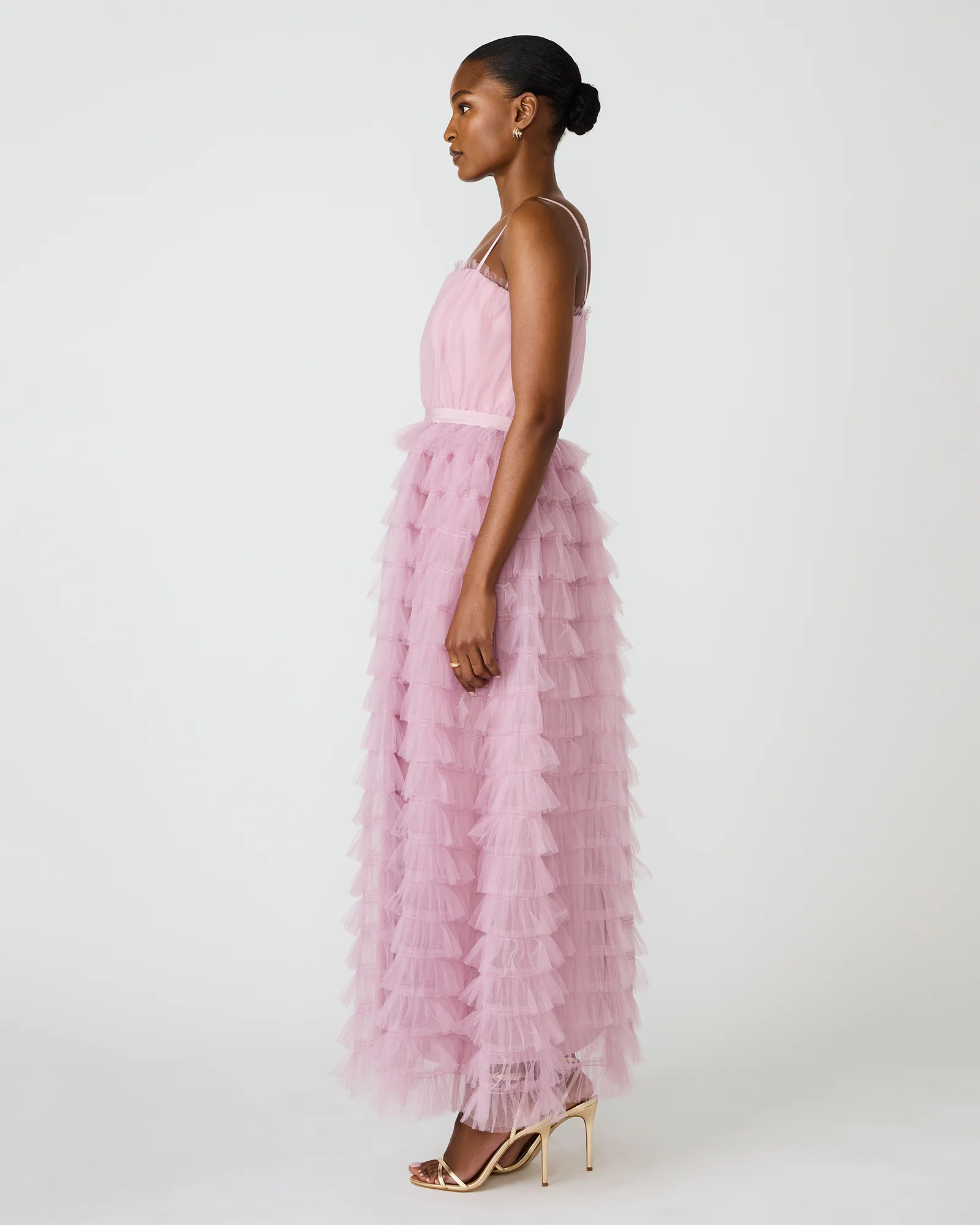 TIERED TULLE GOWN DAWN PINK - Image 2