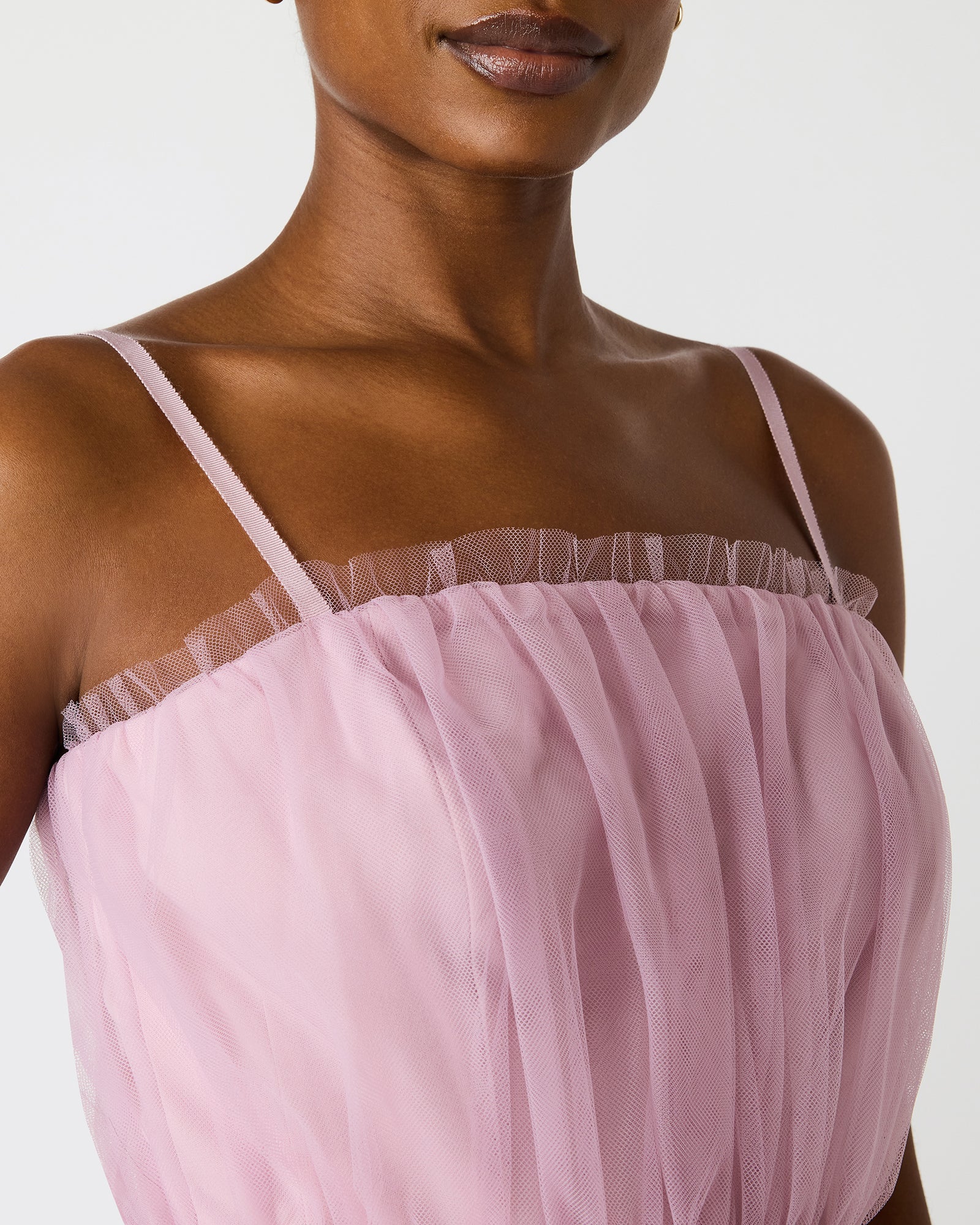 TIERED TULLE GOWN DAWN PINK - Image 5