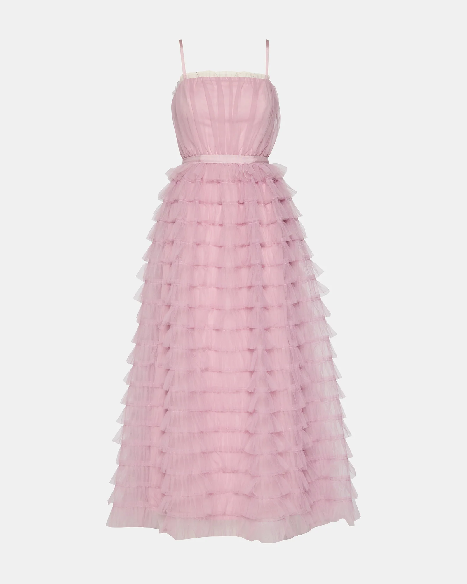 TIERED TULLE GOWN DAWN PINK - Image 7